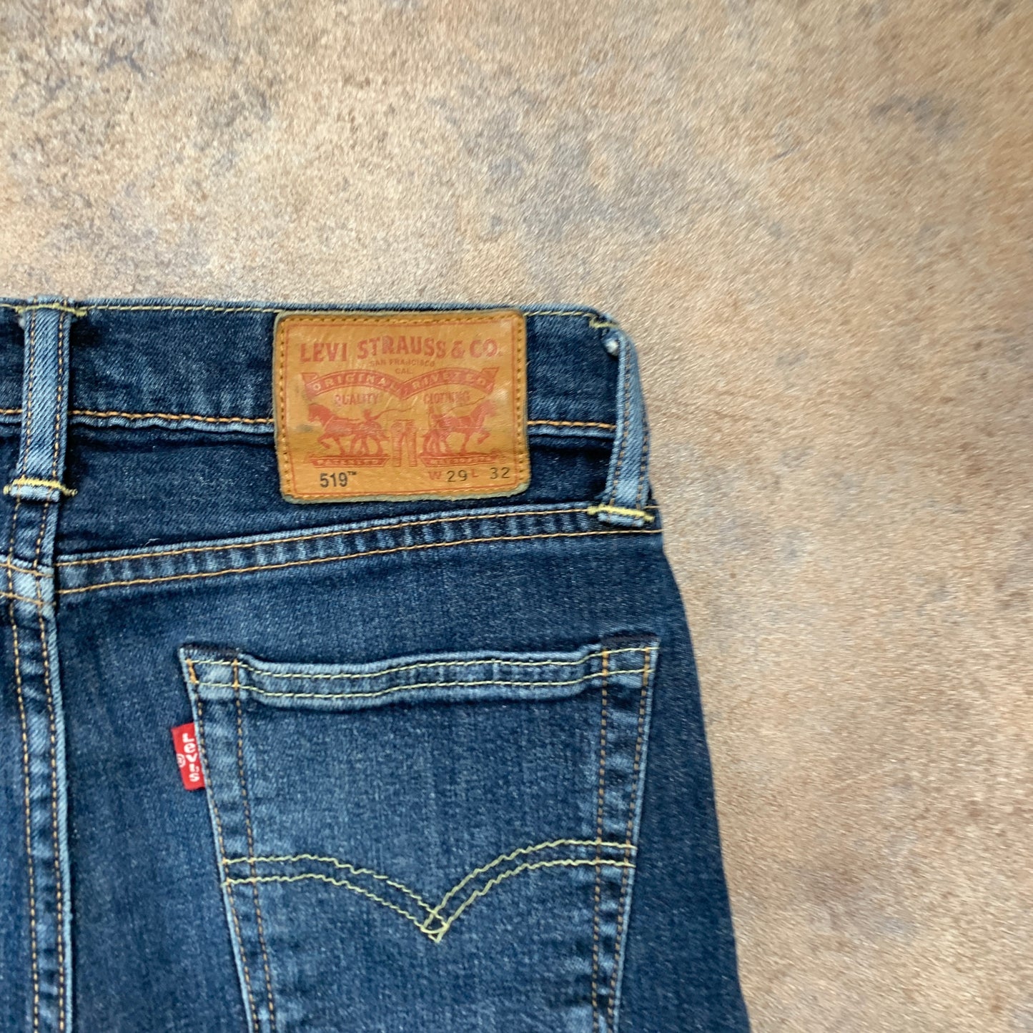 LEVI'S 519 Jeans W29 L30 Mens Skinny Fit Blue