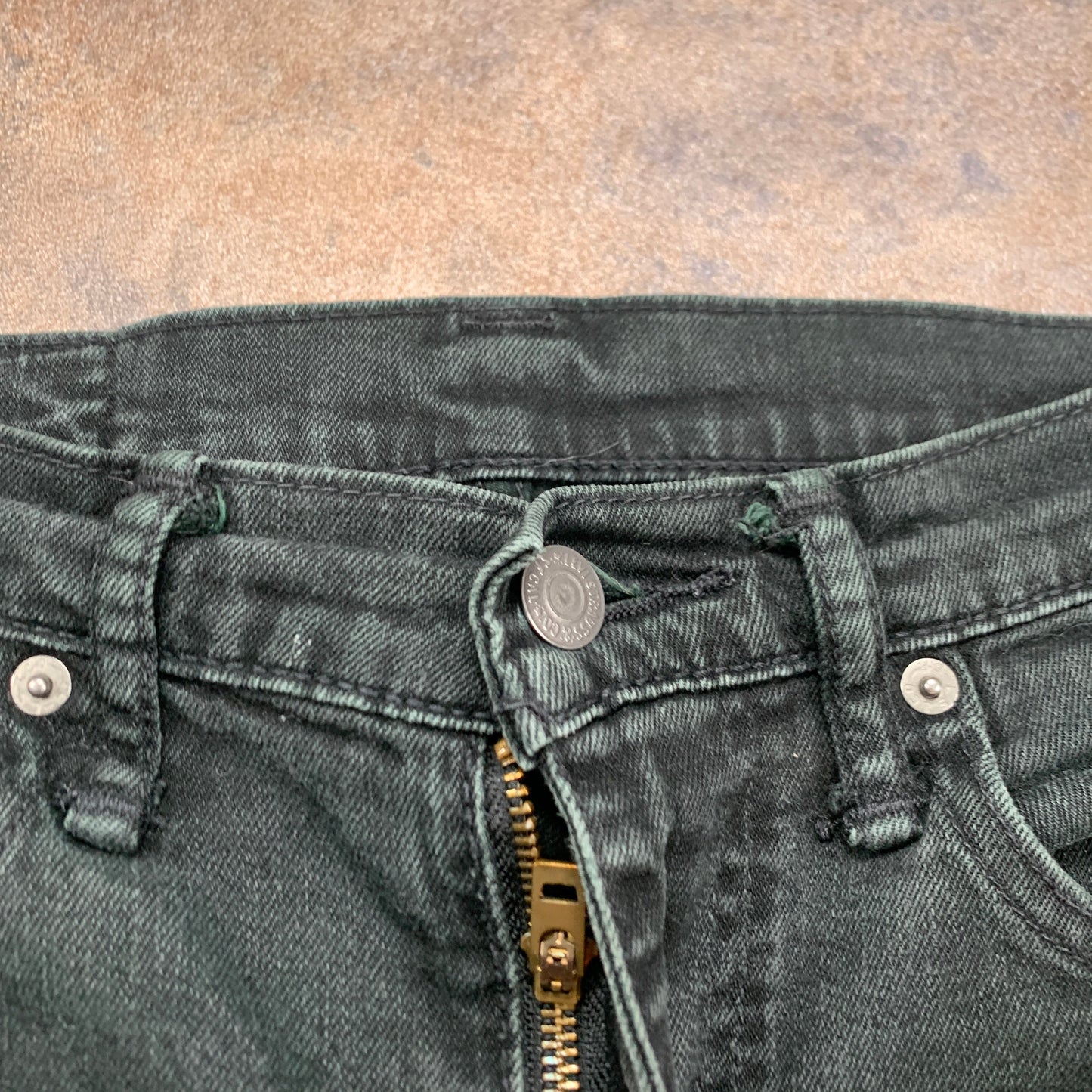 LEVI'S 510 Jeans W28 L30 Mens Skinny Fit Green