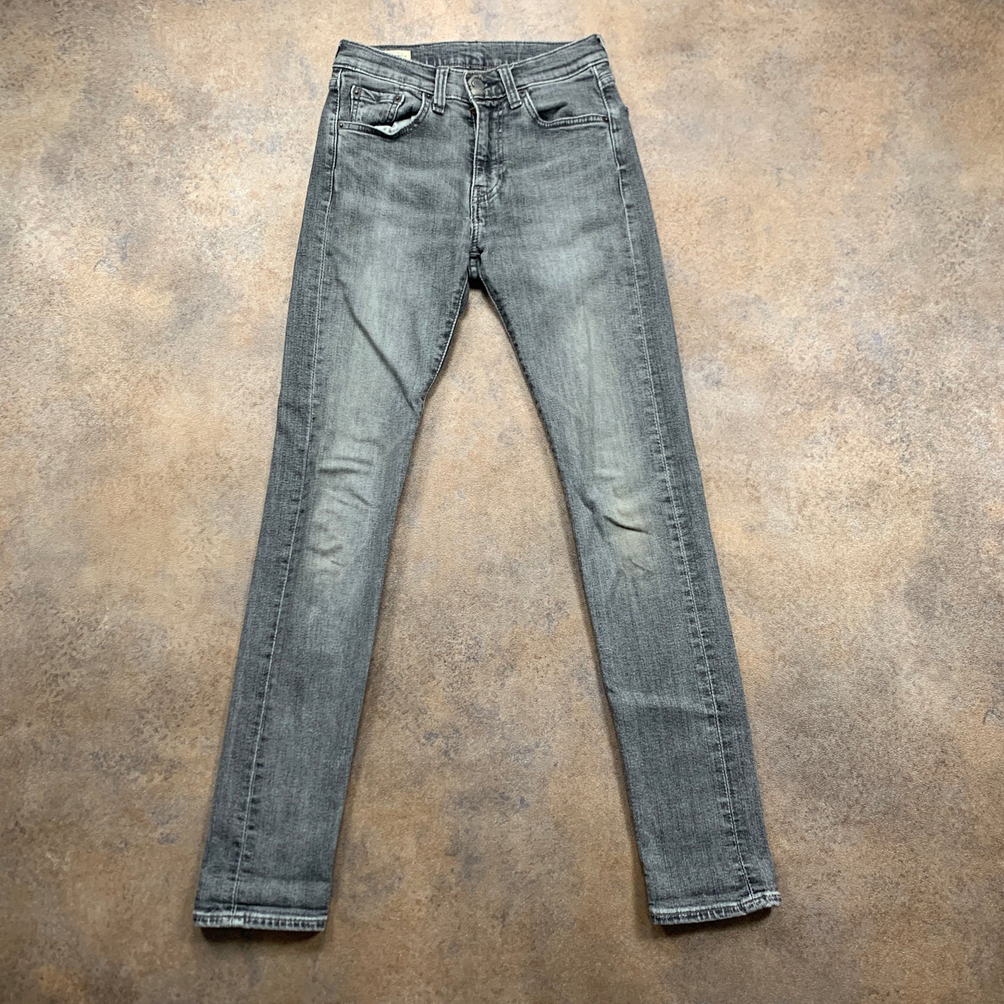 LEVI'S 519 Jeans W28 L31 Mens Skinny Fit Grey