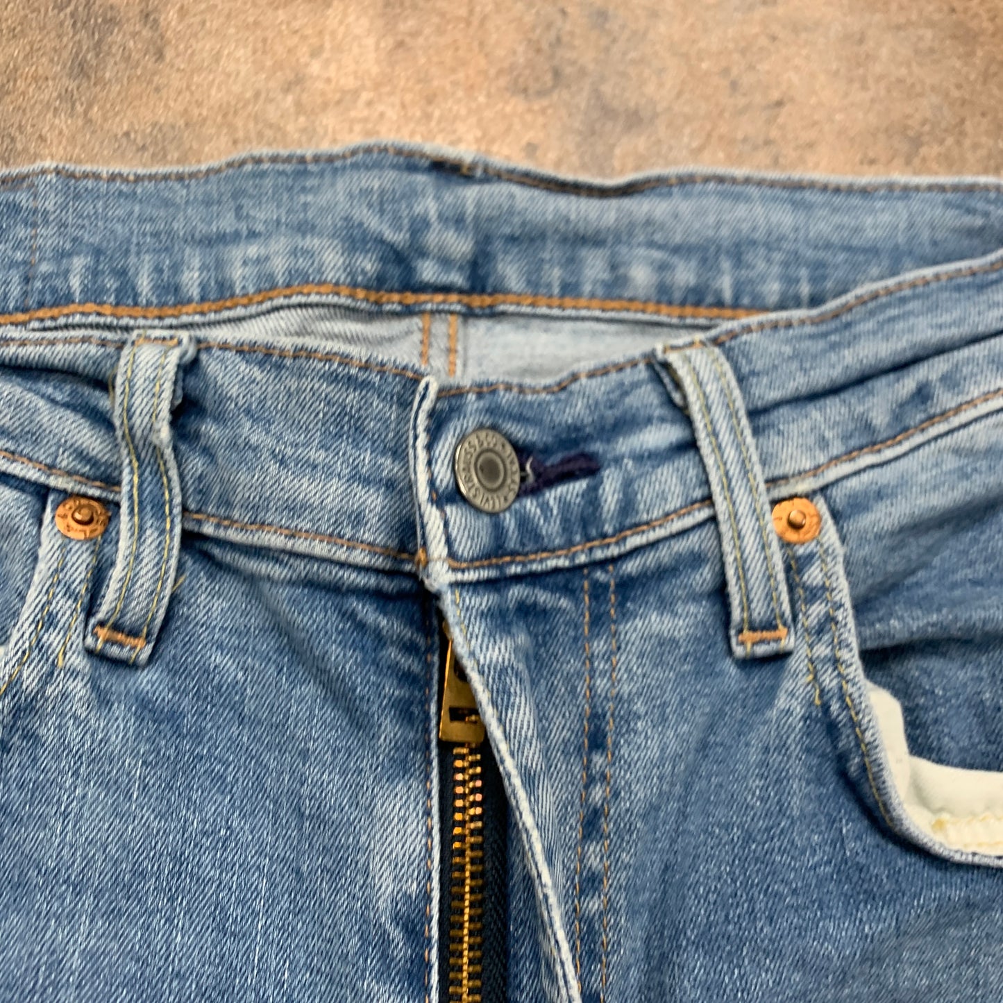 LEVI'S Skinny Tapered Jeans W32 L34 Mens Blue