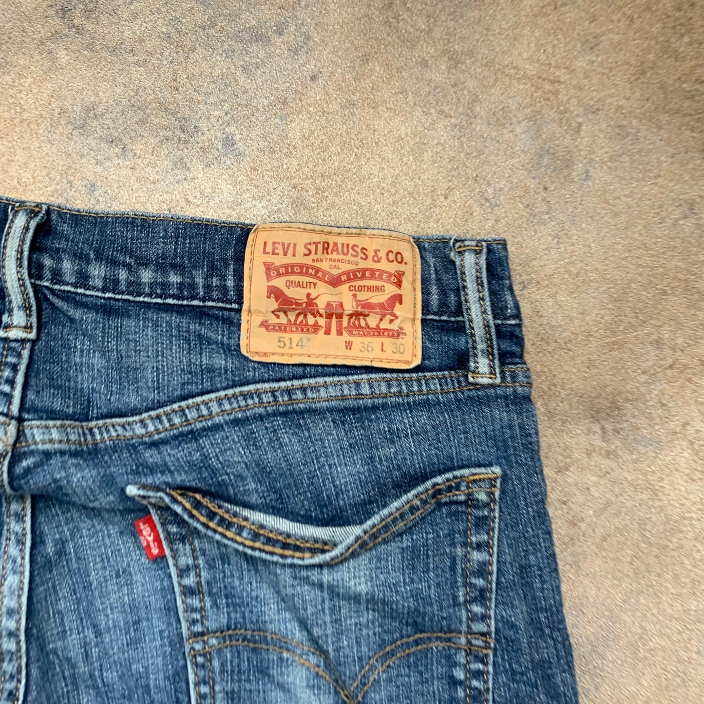 LEVI'S 514 Jeans W36 L28 Mens Regular Fit Straight Blue
