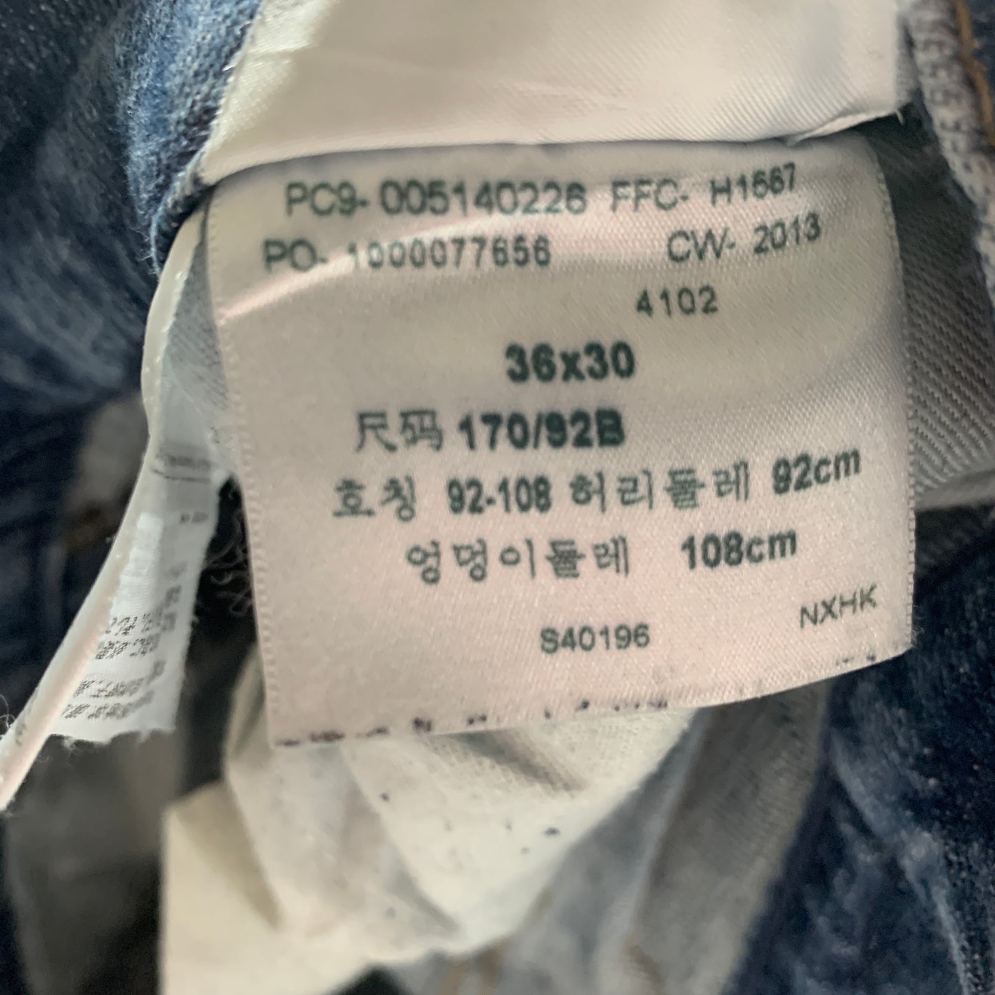 LEVI'S 514 Jeans W36 L28 Mens Regular Fit Straight Blue
