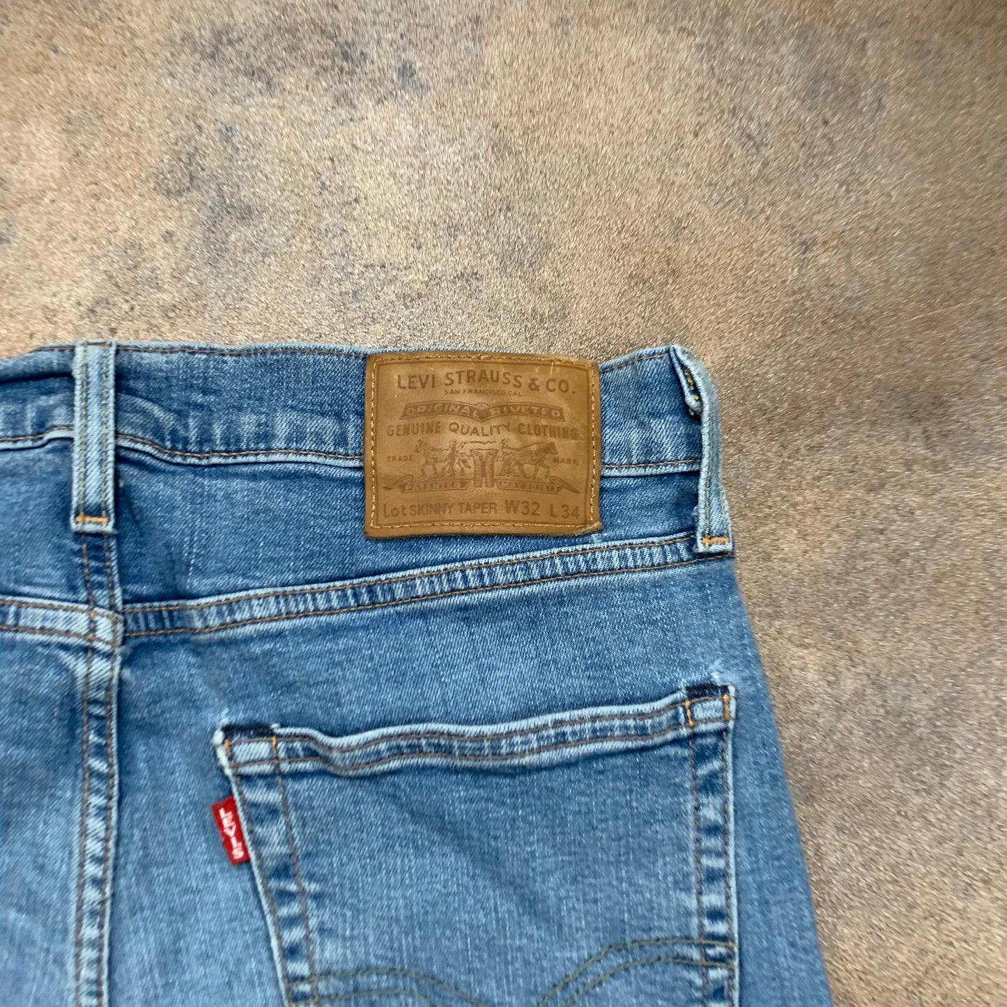 LEVI'S Skinny Tapered Jeans W32 L34 Mens Blue