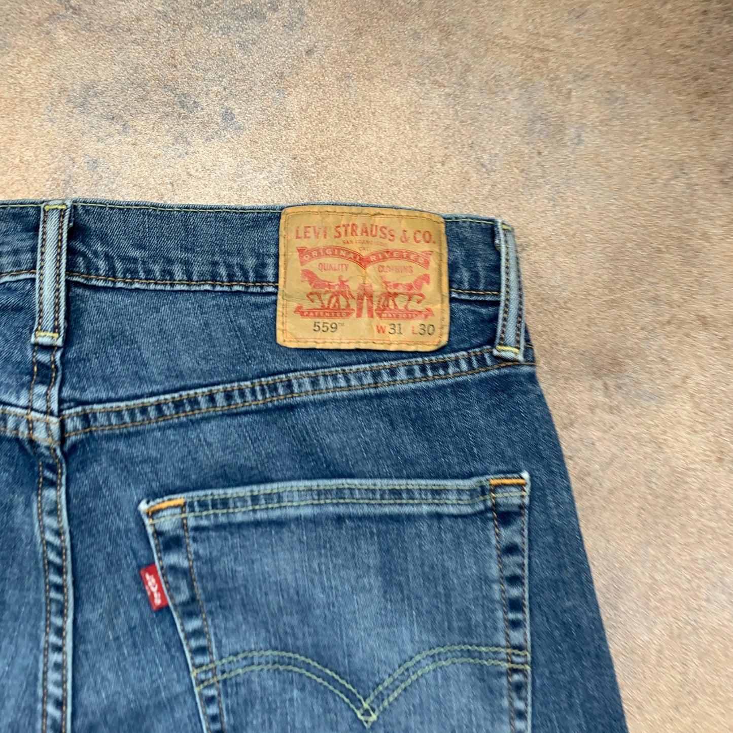 LEVI'S 559 Jeans W31 L30 Mens Regular Fit Straight Blue