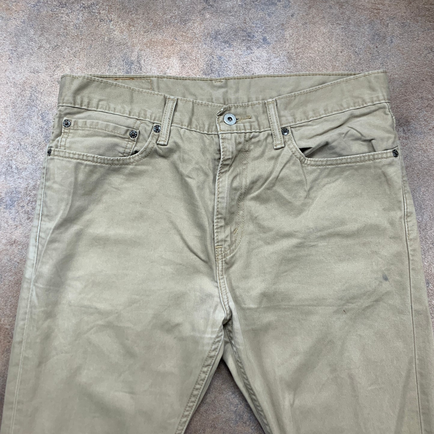 LEVI'S 510 Jeans W34 L29 Mens Skinny Fit Beige