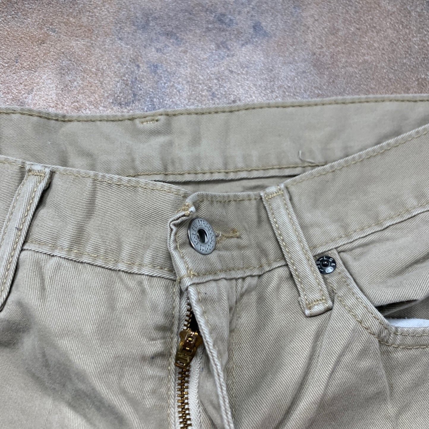 LEVI'S 510 Jeans W34 L29 Mens Skinny Fit Beige