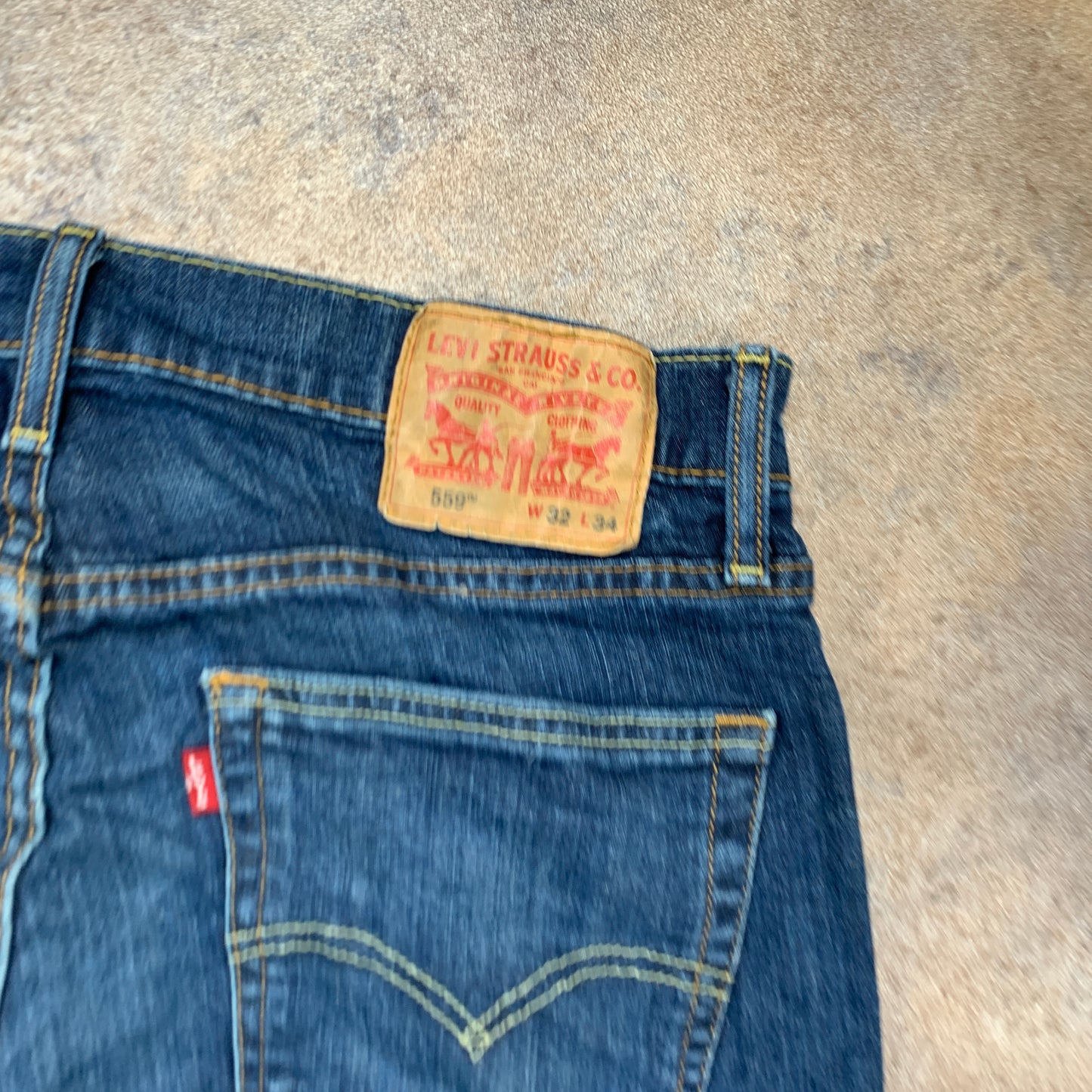 LEVI'S 559 Jeans W32 L34 Mens Regular Fit Straight Blue