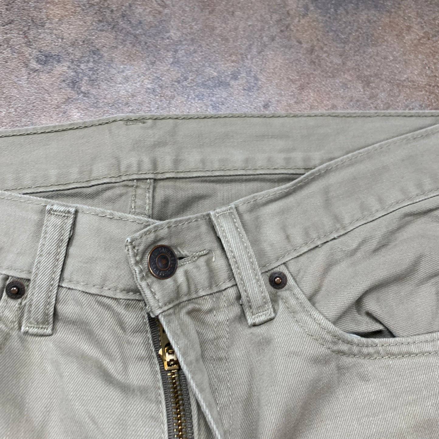 LEVI'S 505 Jeans W34 L34 Mens Regular Fit Straight Beige