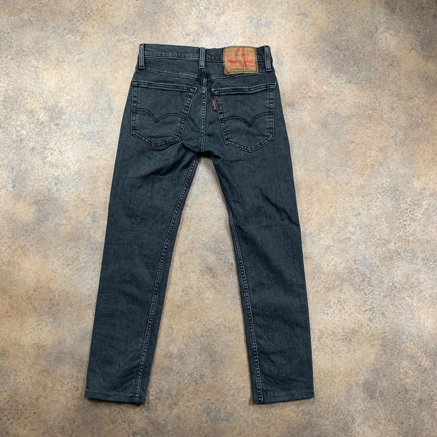 LEVI'S 519 Jeans W28 L25 Mens Skinny Fit Grey