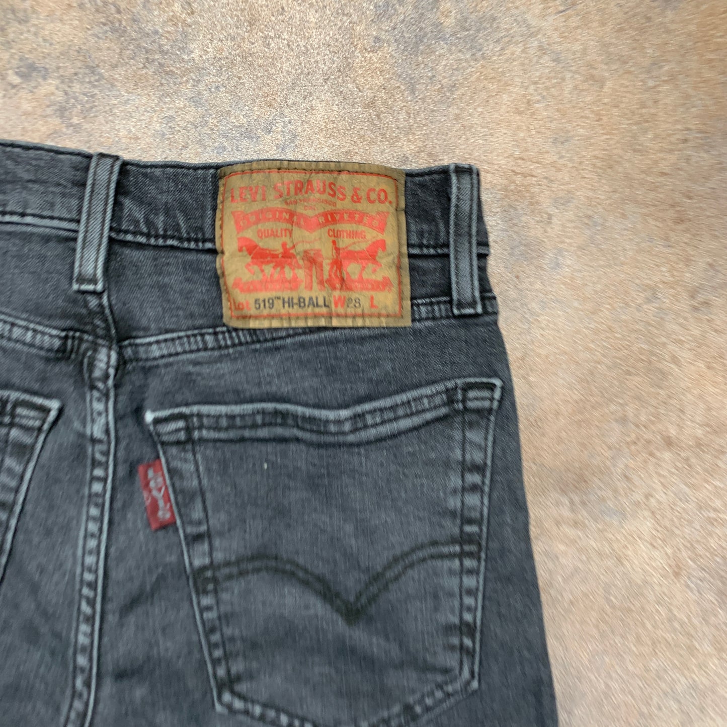 LEVI'S 519 Jeans W28 L25 Mens Skinny Fit Grey