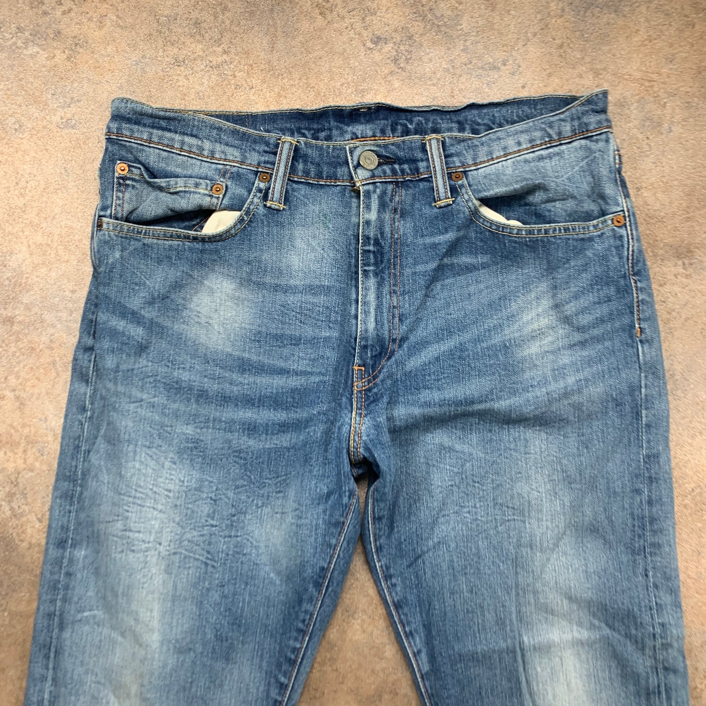 LEVI'S 508 Jeans W34 L31 Mens Slim Fit Straight Blue