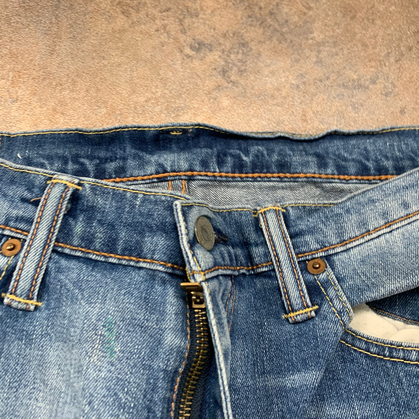 LEVI'S 508 Jeans W34 L31 Mens Slim Fit Straight Blue