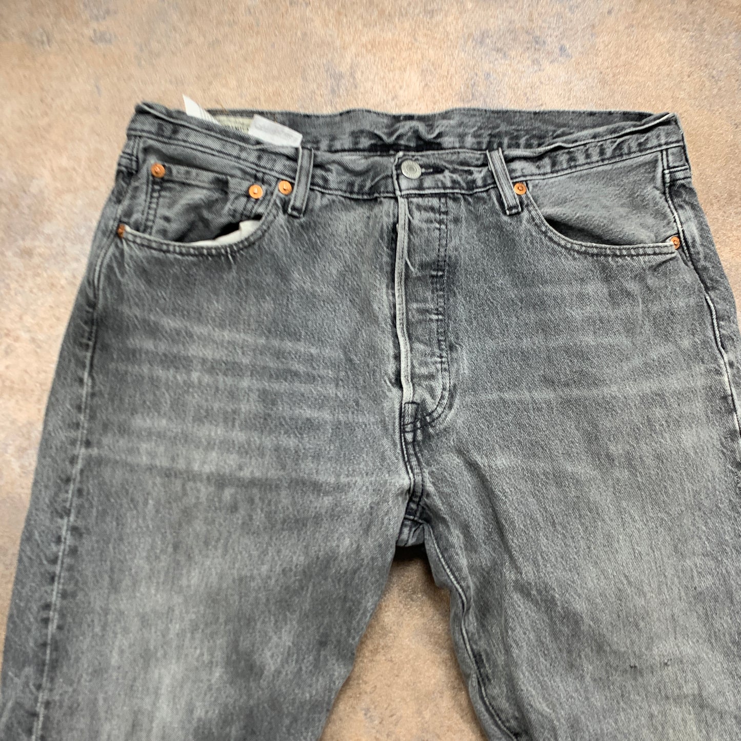 LEVI'S 501 Jeans W34 L32 Mens Regular Fit Straight Grey