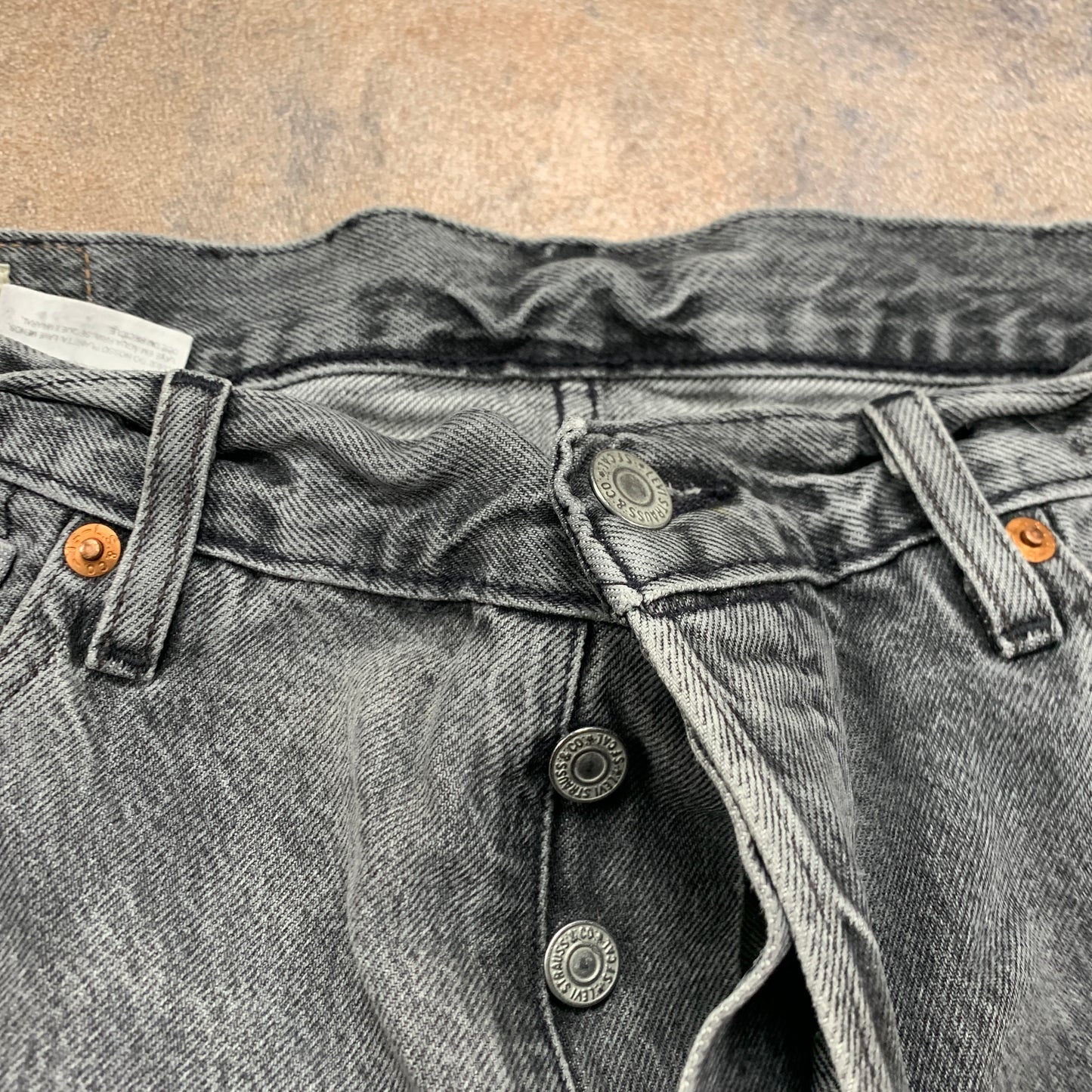 LEVI'S 501 Jeans W34 L32 Mens Regular Fit Straight Grey