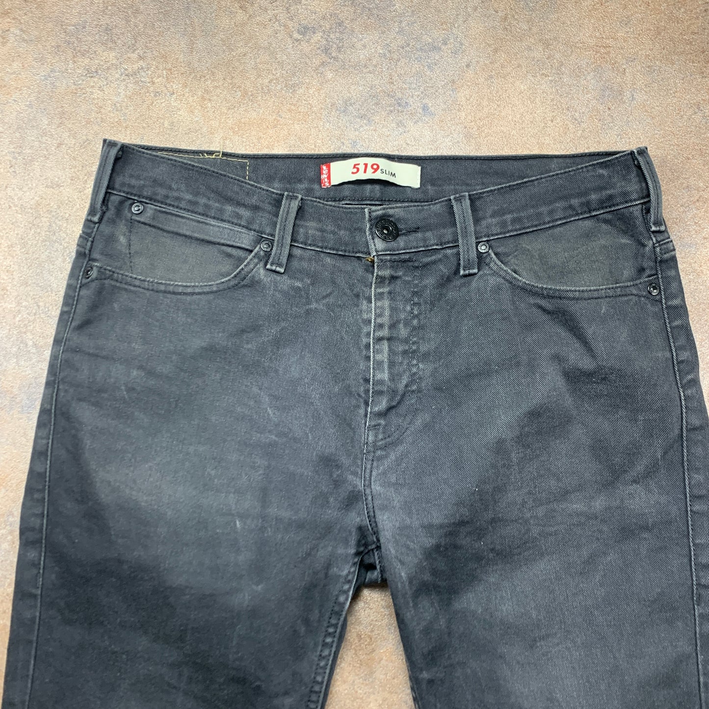 Vintage LEVI'S 519 Jeans W34 L34 Mens Slim Fit Grey