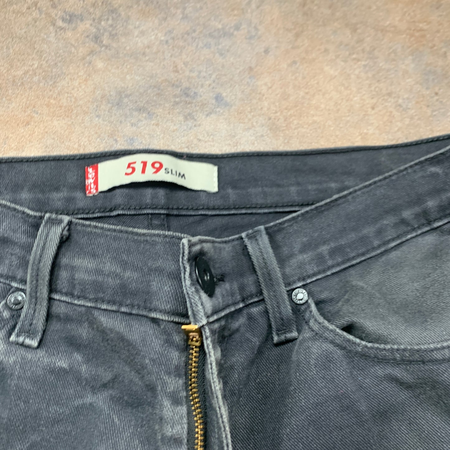 Vintage LEVI'S 519 Jeans W34 L34 Mens Slim Fit Grey