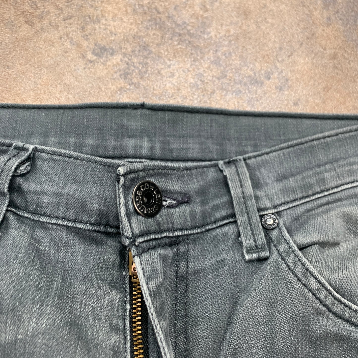 LEVI'S Jeans W34 L31 Mens Regular Fit Straight Grey