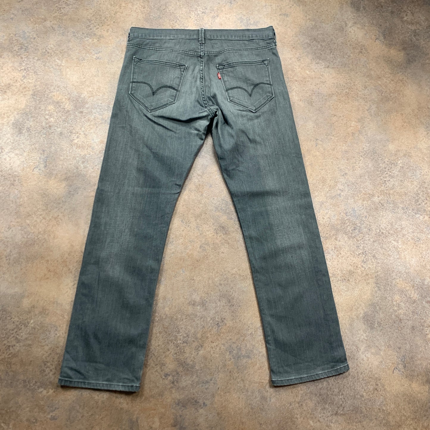 LEVI'S Jeans W34 L31 Mens Regular Fit Straight Grey
