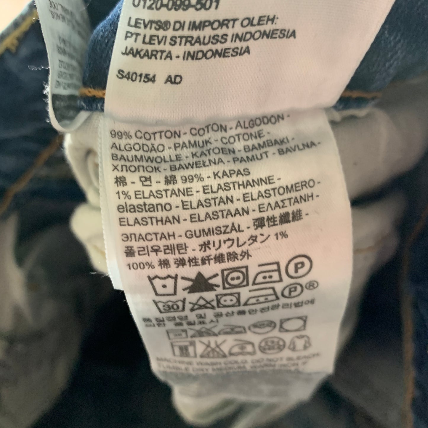 LEVI'S 559 Jeans W34 L37 Mens Regular Fit Straight Blue
