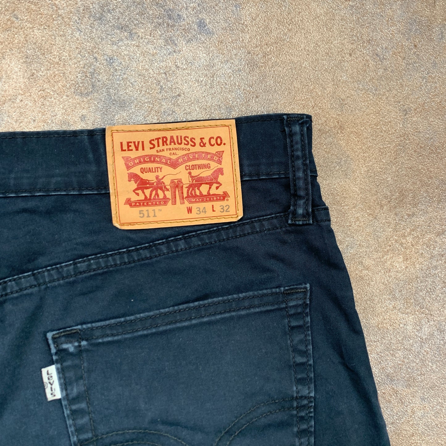LEVI'S 511 Chinos W34 L31 Mens Slim Fit Blue (Trousers)