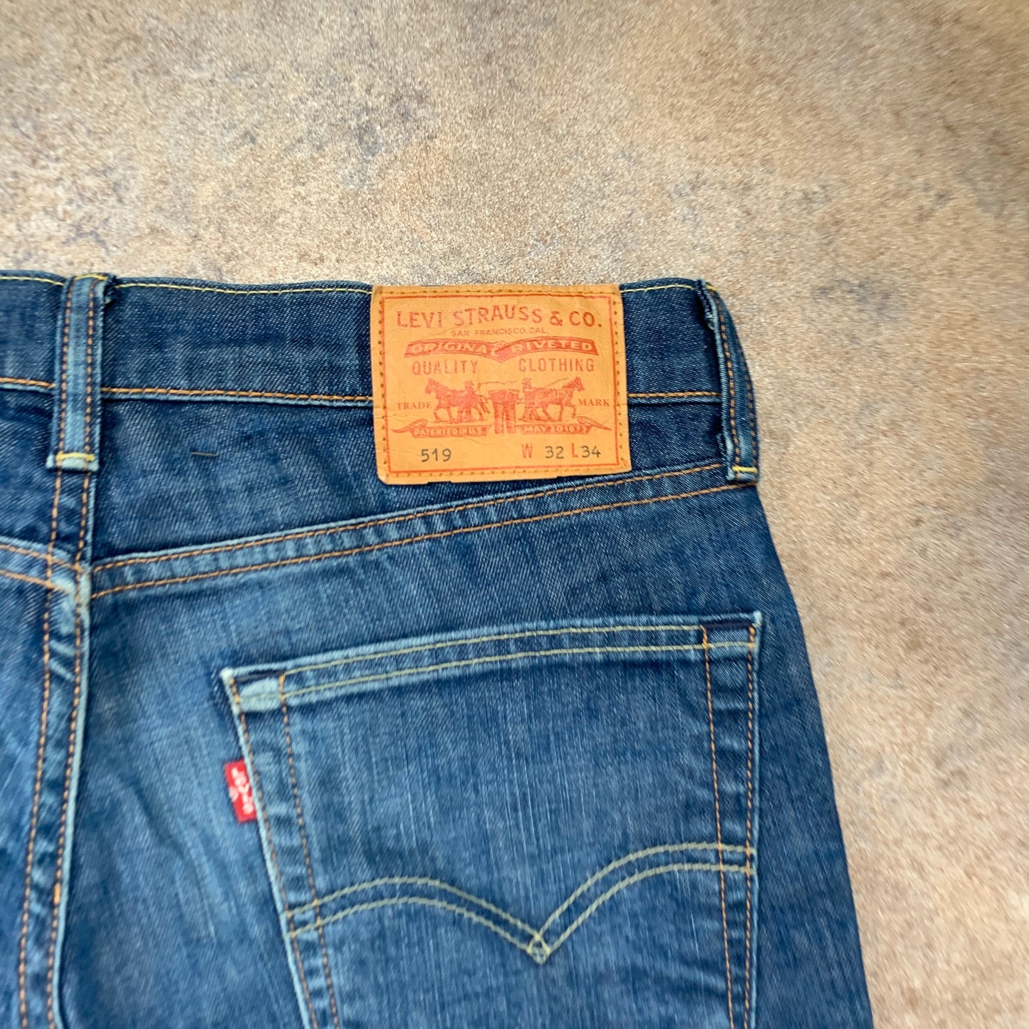 Vintage LEVI'S 519 Jeans W32 L34 Mens Skinny Fit Blue