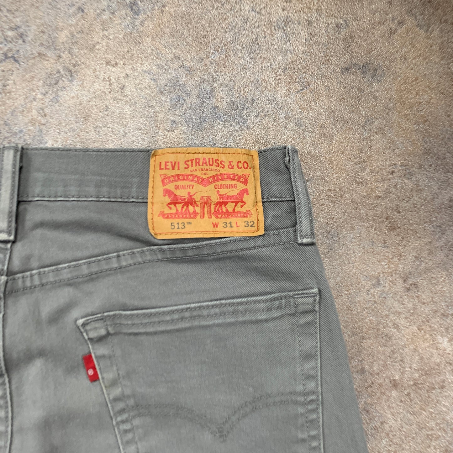 LEVI'S 513 Jeans W31 L31 Mens Slim Fit Grey