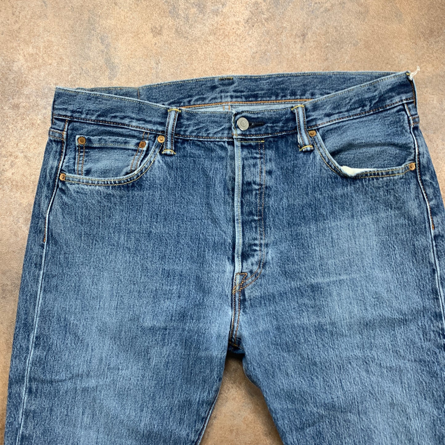 LEVI'S 501 Jeans W36 L25 Mens Regular Fit Straight Blue