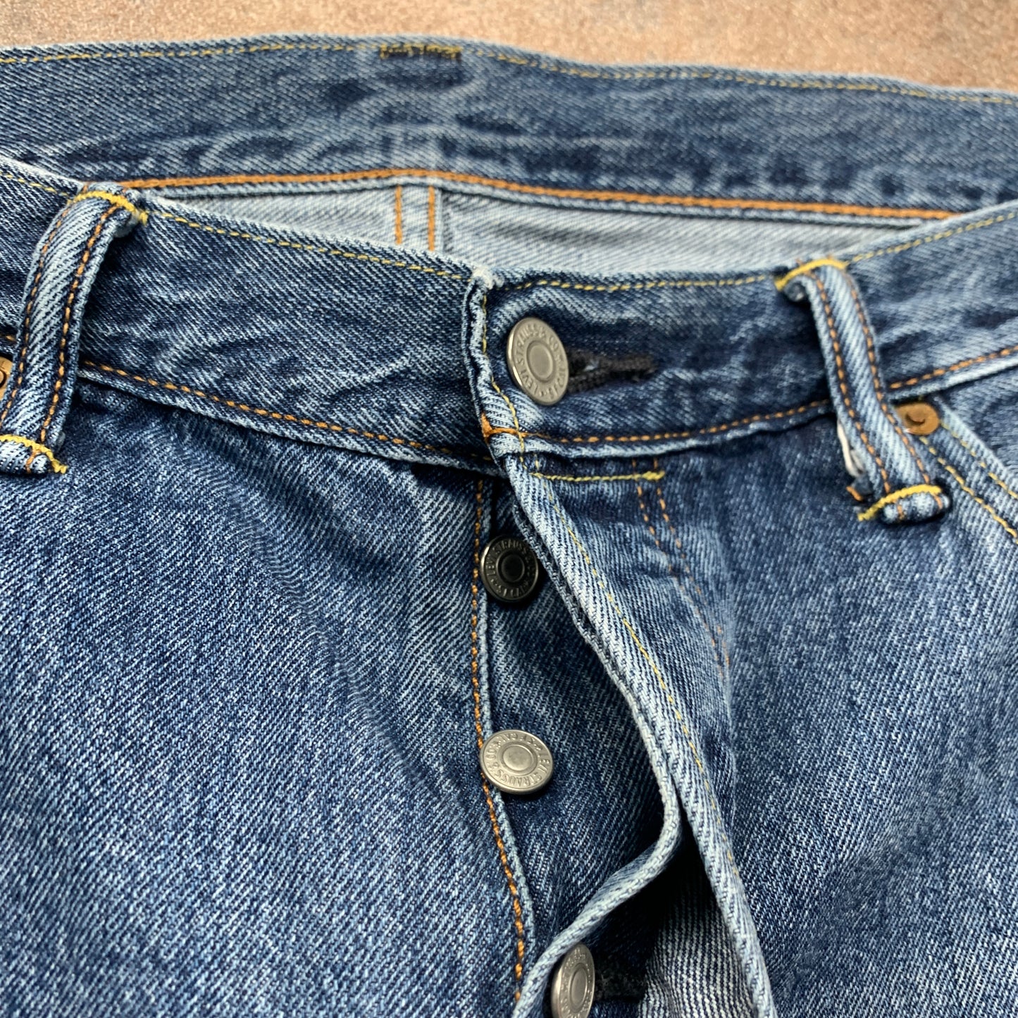 LEVI'S 501 Jeans W36 L25 Mens Regular Fit Straight Blue