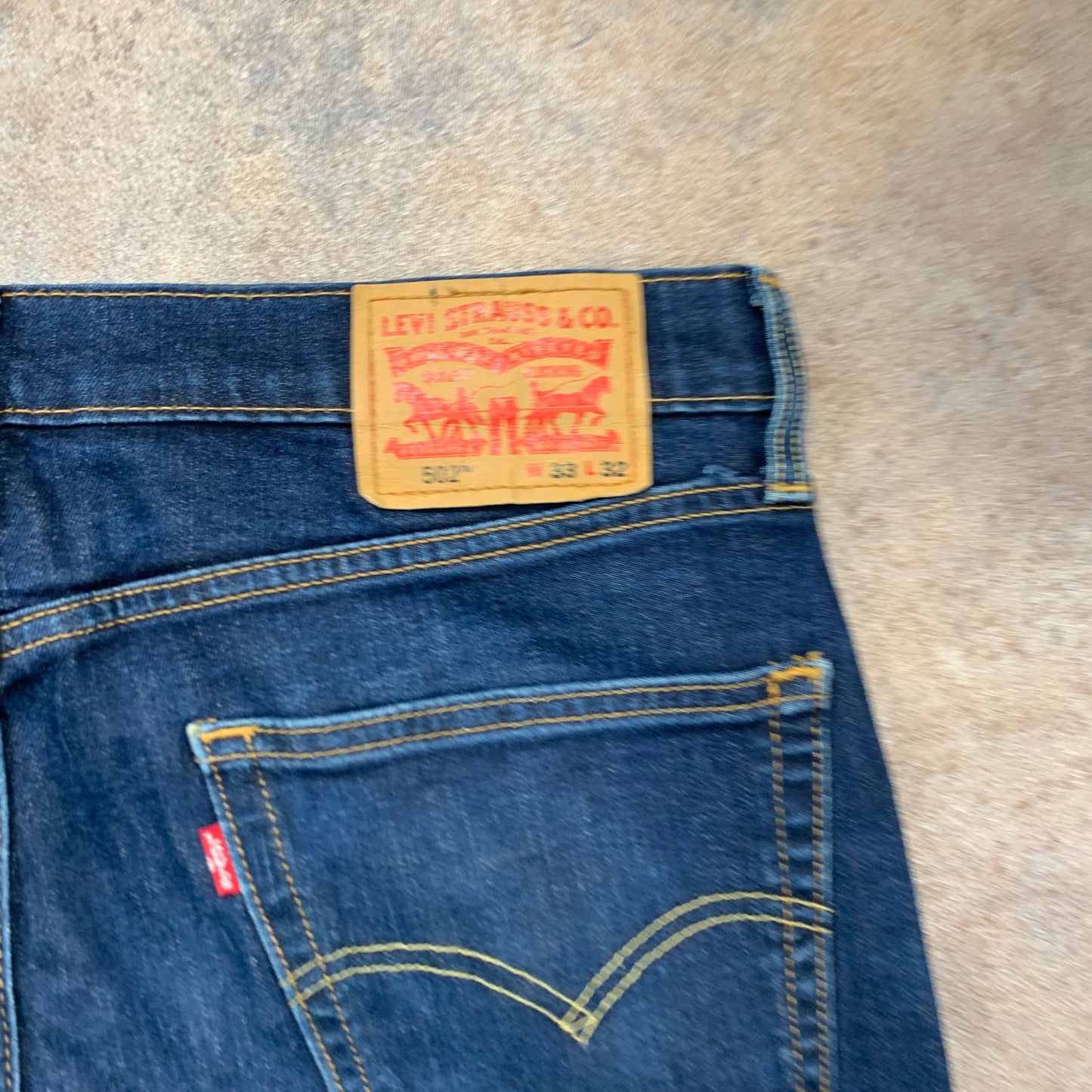 LEVI'S 502 Jeans W33 L30 Mens Slim Fit Tapered Blue