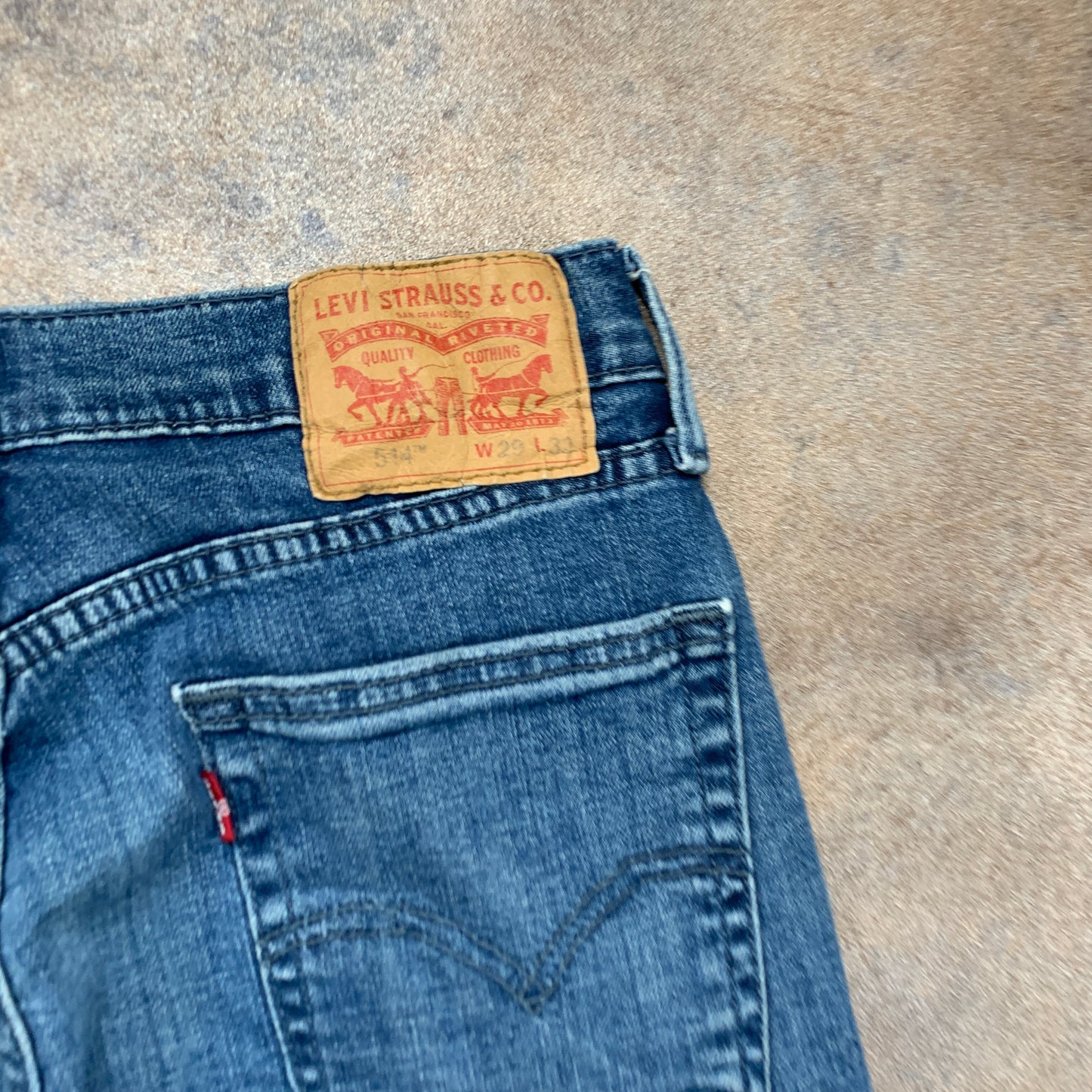 LEVI'S 514 Jeans W29 L32 Mens Regular Fit Straight Blue