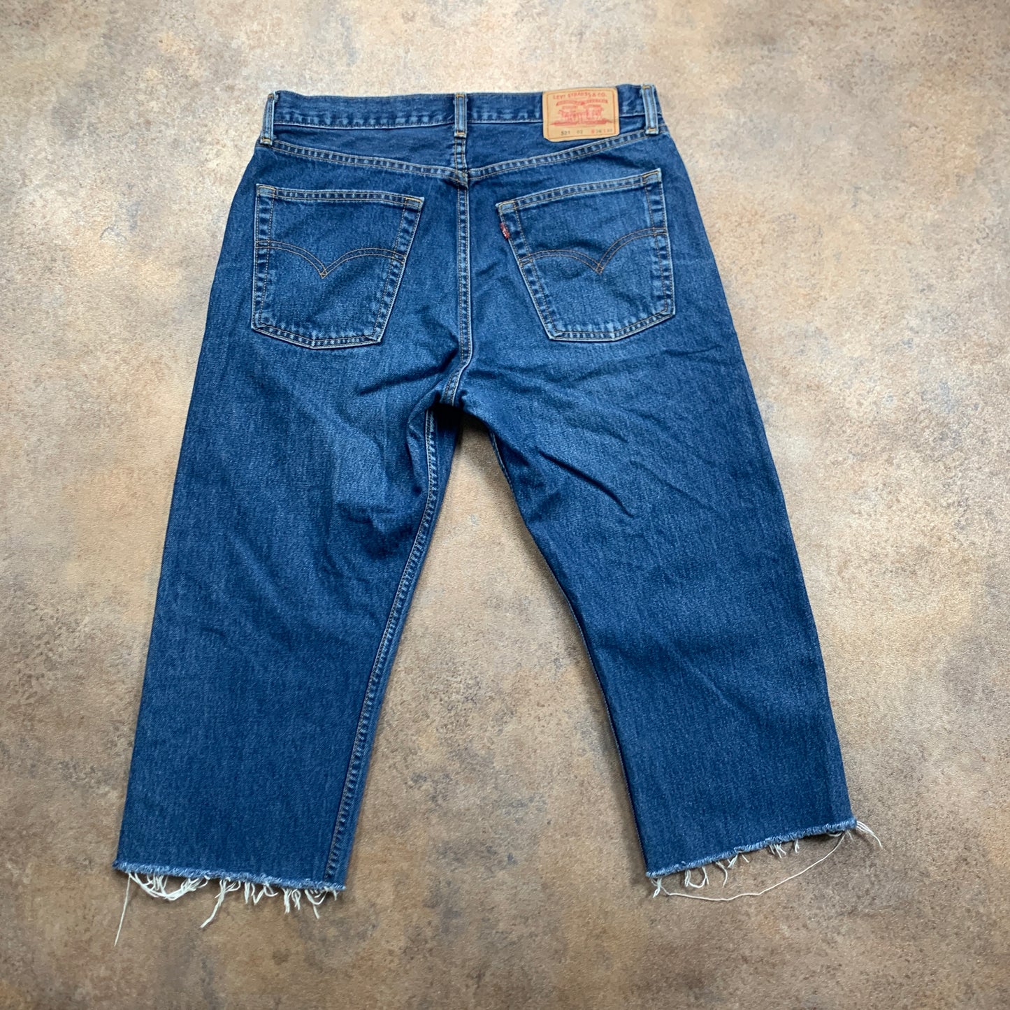 Vintage LEVI'S 521 Jeans W36 L21 Mens Regular Fit Straight Blue