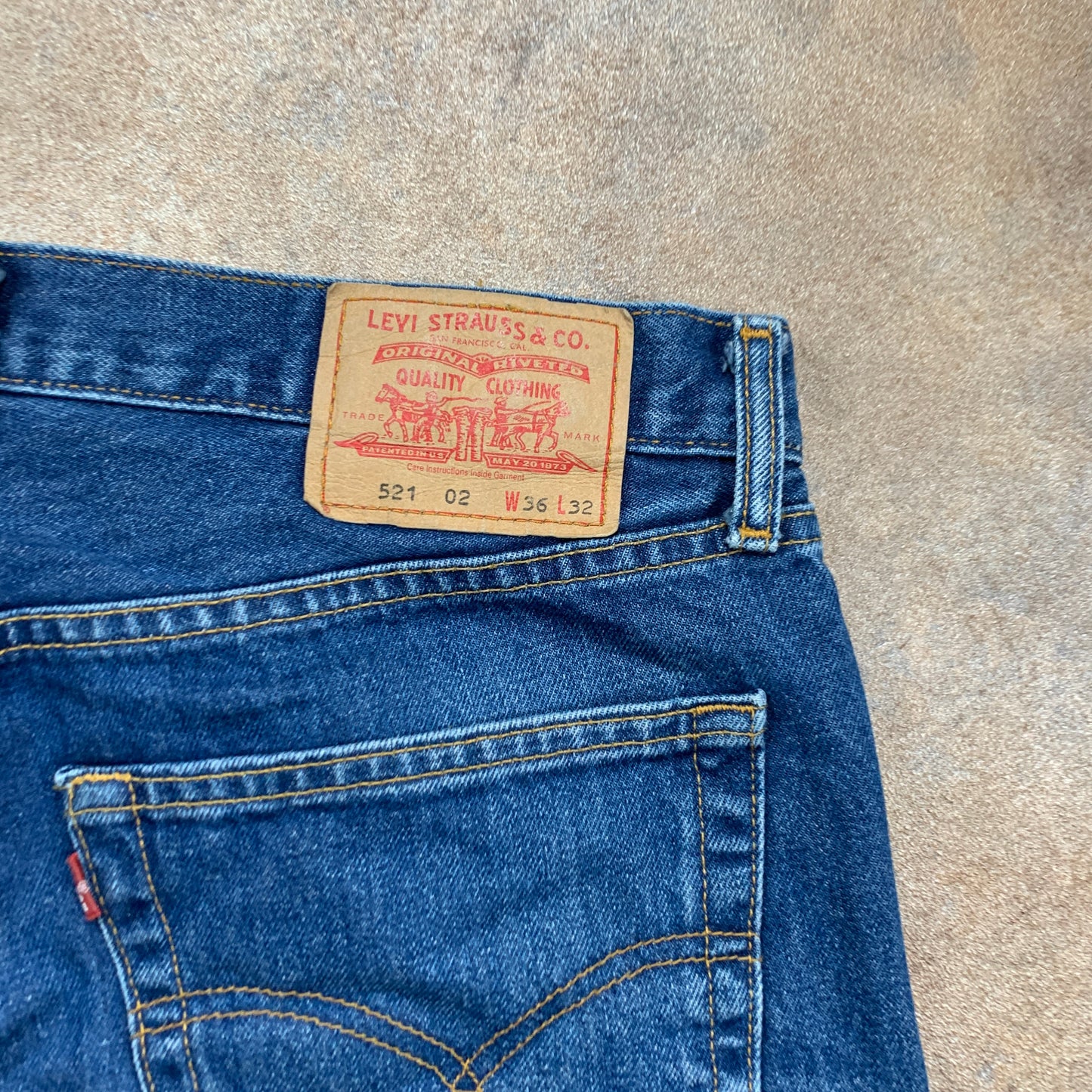 Vintage LEVI'S 521 Jeans W36 L21 Mens Regular Fit Straight Blue