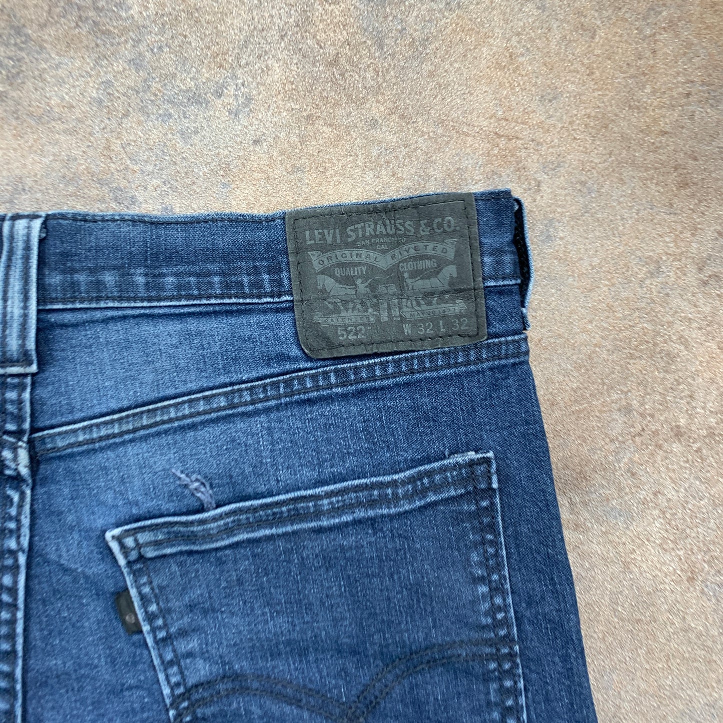 LEVI'S 522 Jeans W32 L29 Mens Slim Fit Tapered Blue