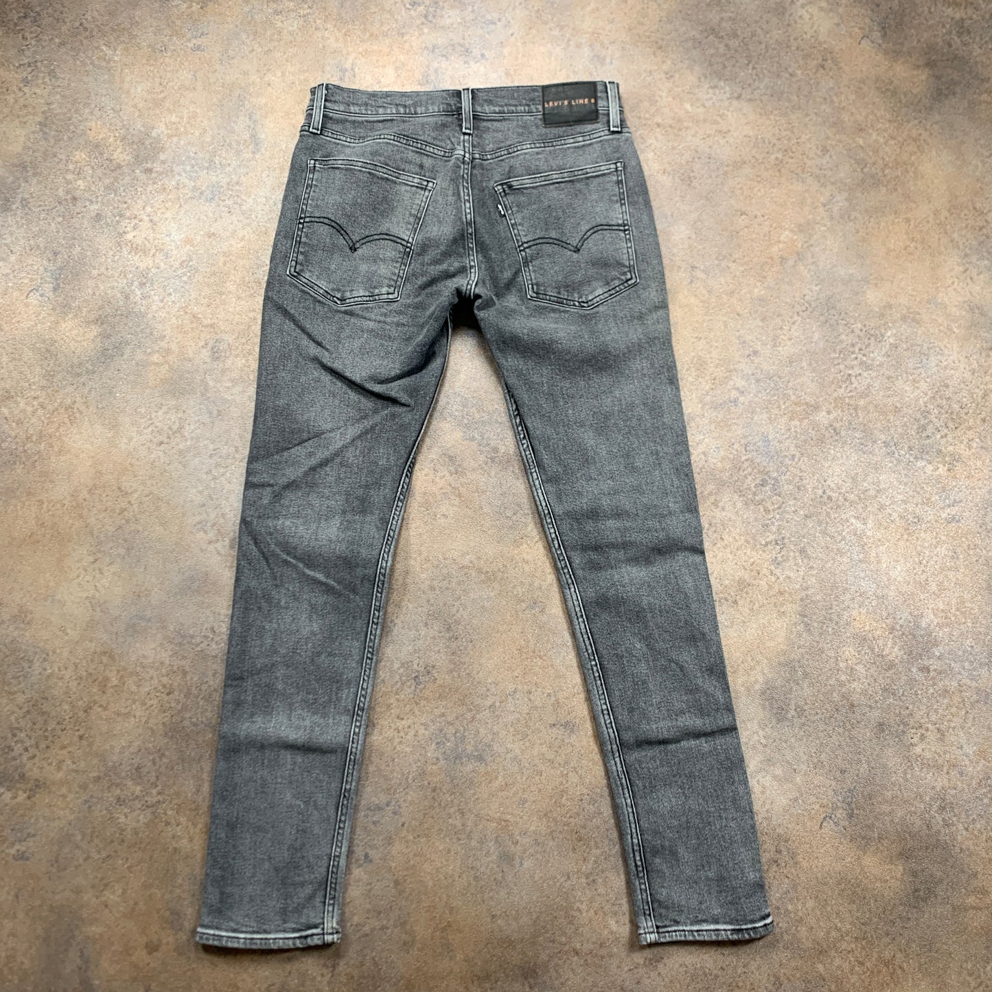 LEVI'S Line 8 Jeans W30 L31 Mens Skinny Fit Grey
