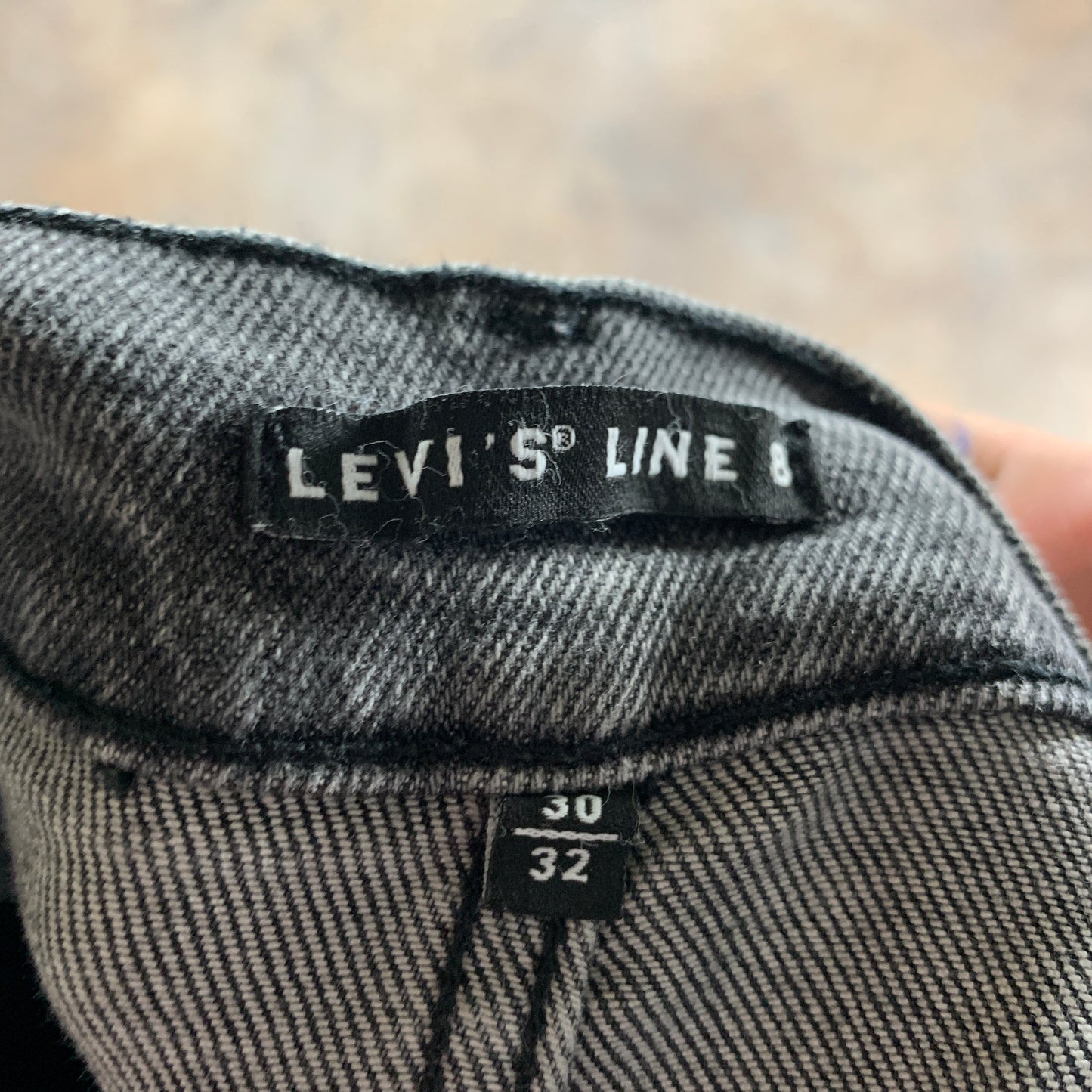 LEVI'S Line 8 Jeans W30 L31 Mens Skinny Fit Grey