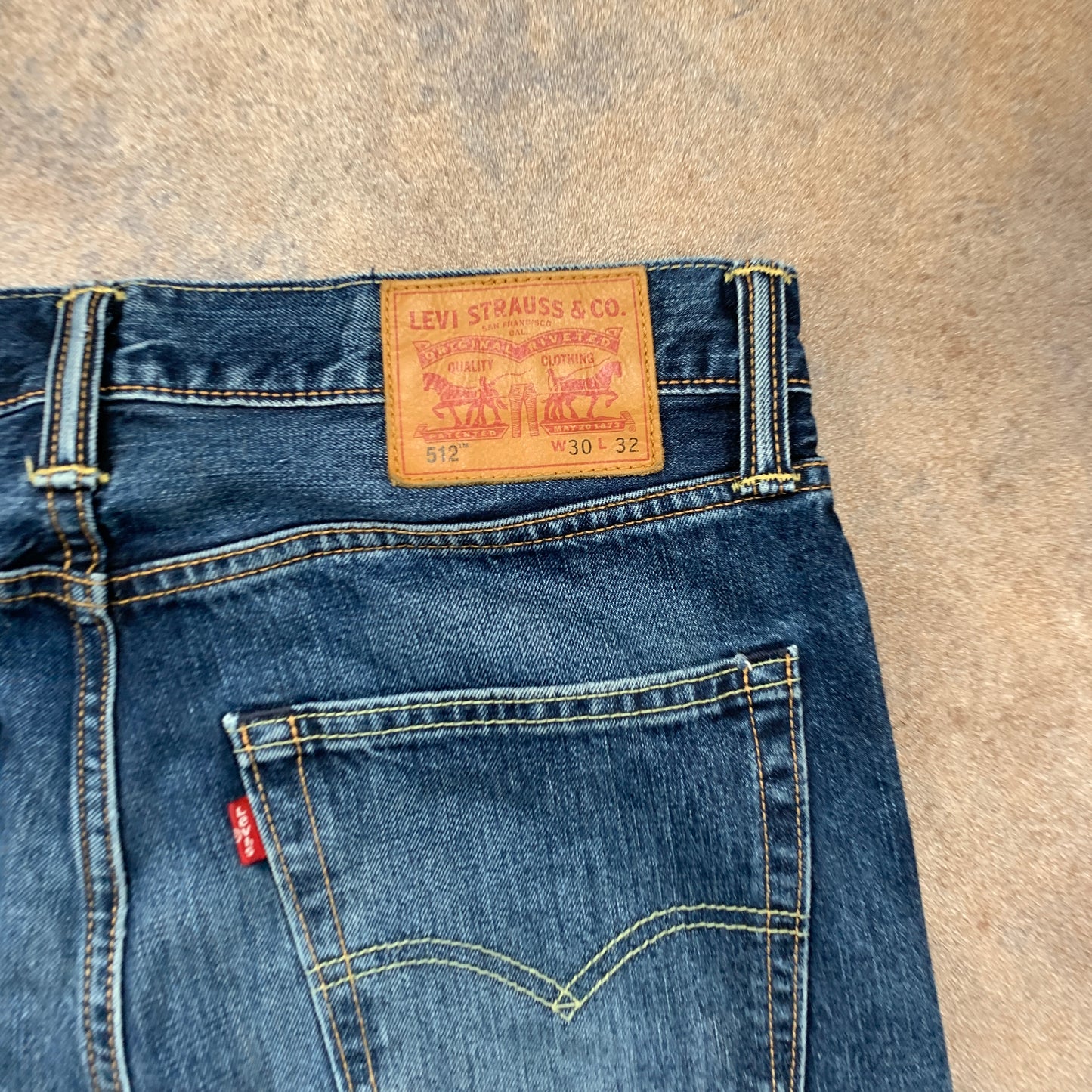 LEVI'S 512 Jeans W30 L31 Mens Slim Fit Tapered Blue