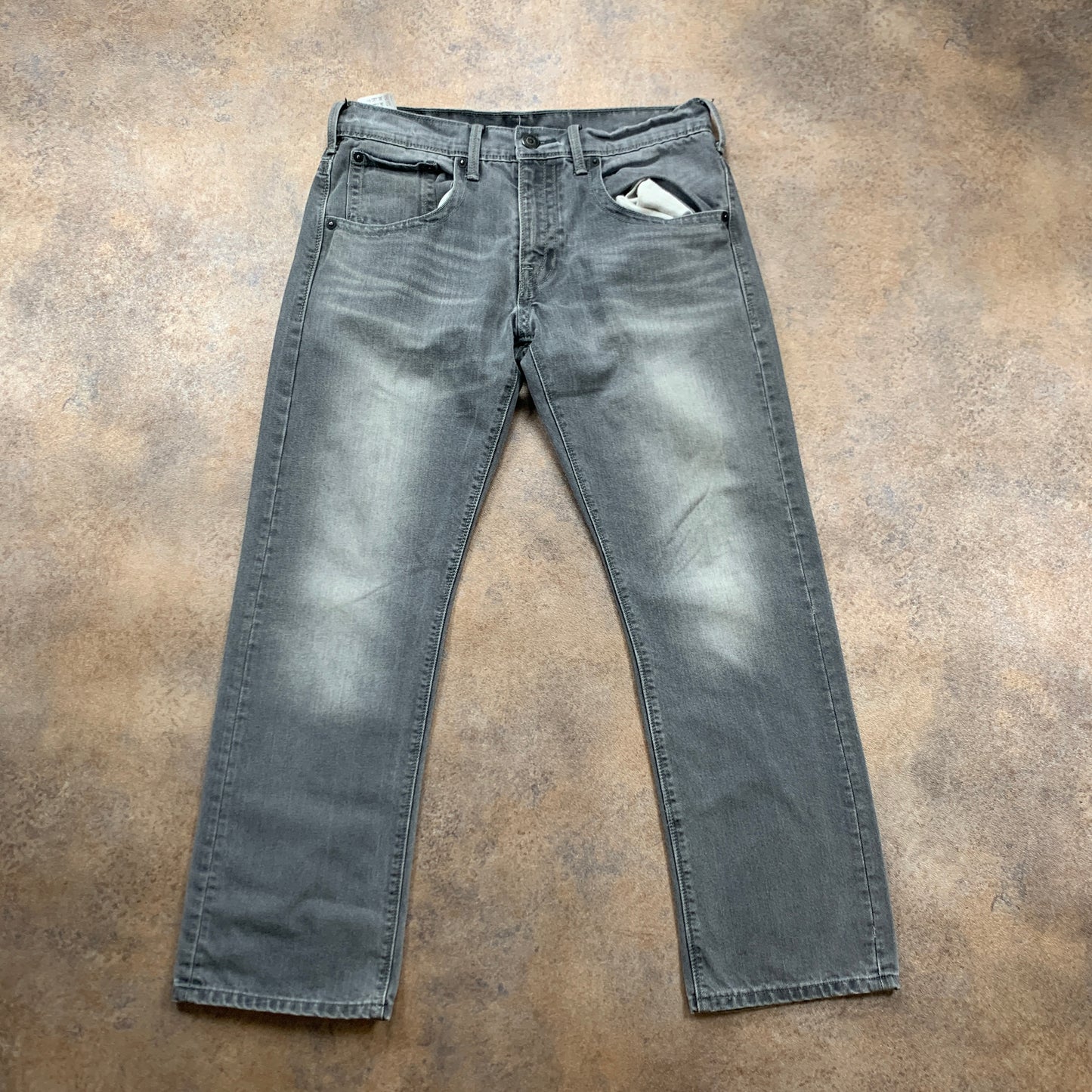LEVI'S 504 Jeans W34 L30 Mens Regular Fit Straight Grey