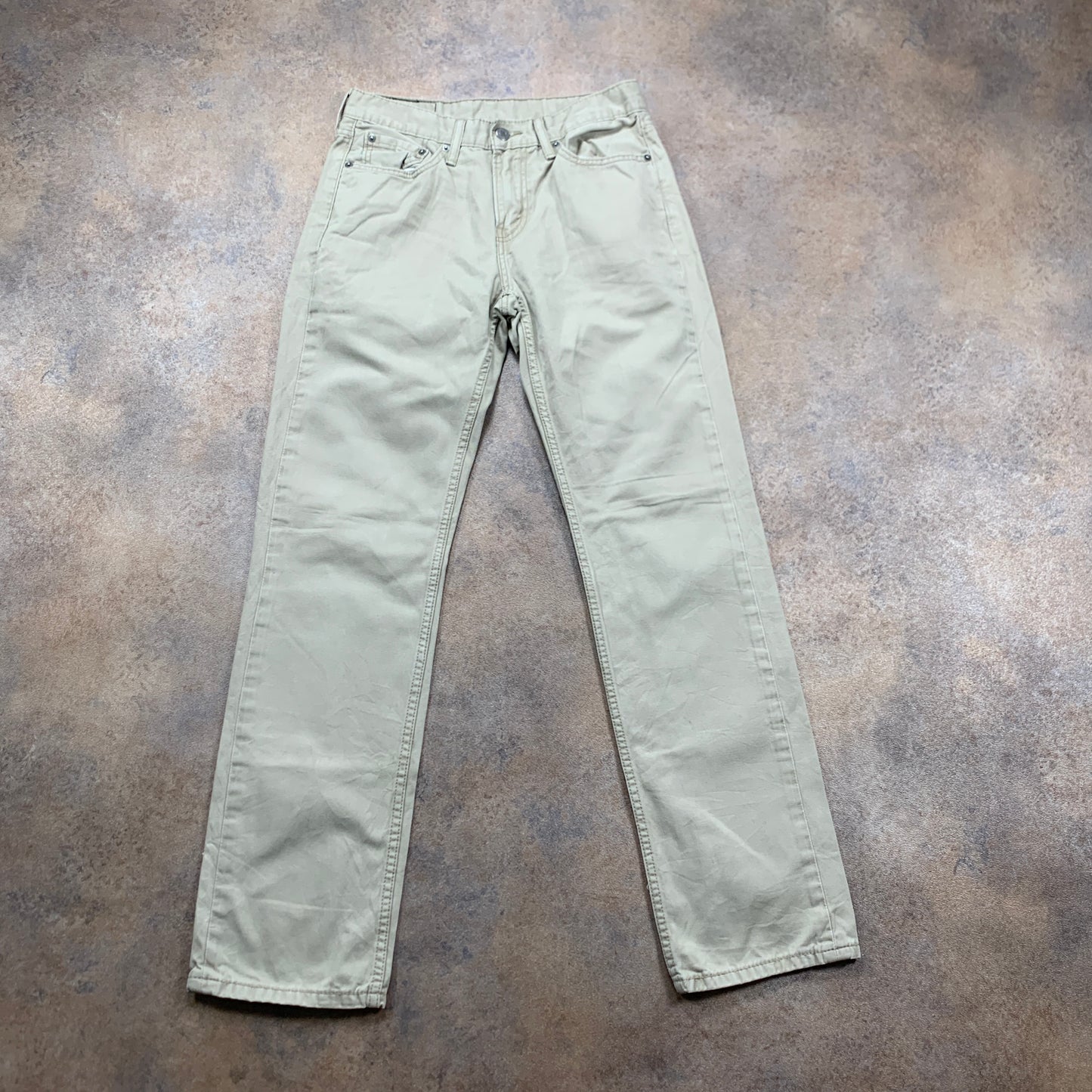 LEVI'S 514 Jeans W29 L31 Mens Regular Fit Straight Beige