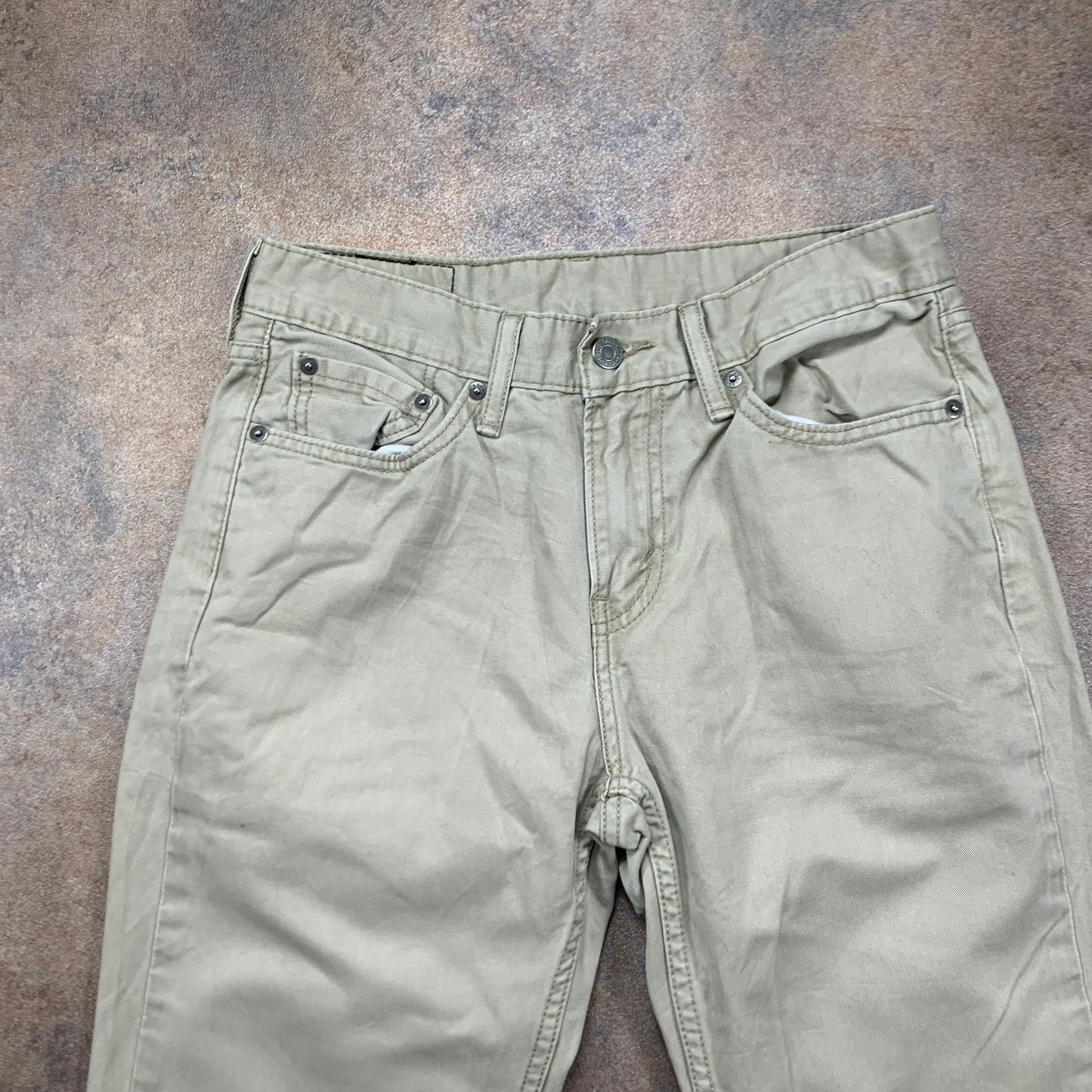 LEVI'S 514 Jeans W29 L31 Mens Regular Fit Straight Beige