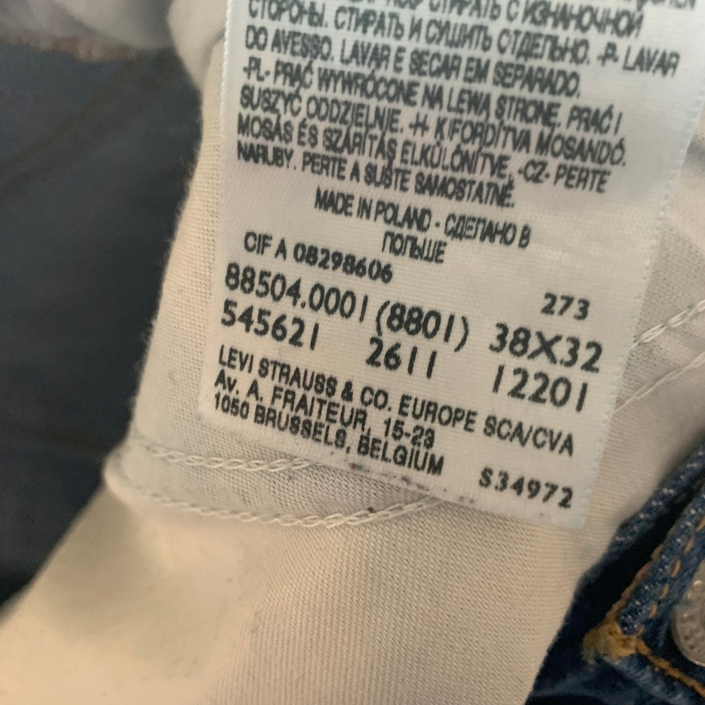 Vintage LEVI'S 504 Jeans W38 L32 Mens Regular Fit Straight Blue