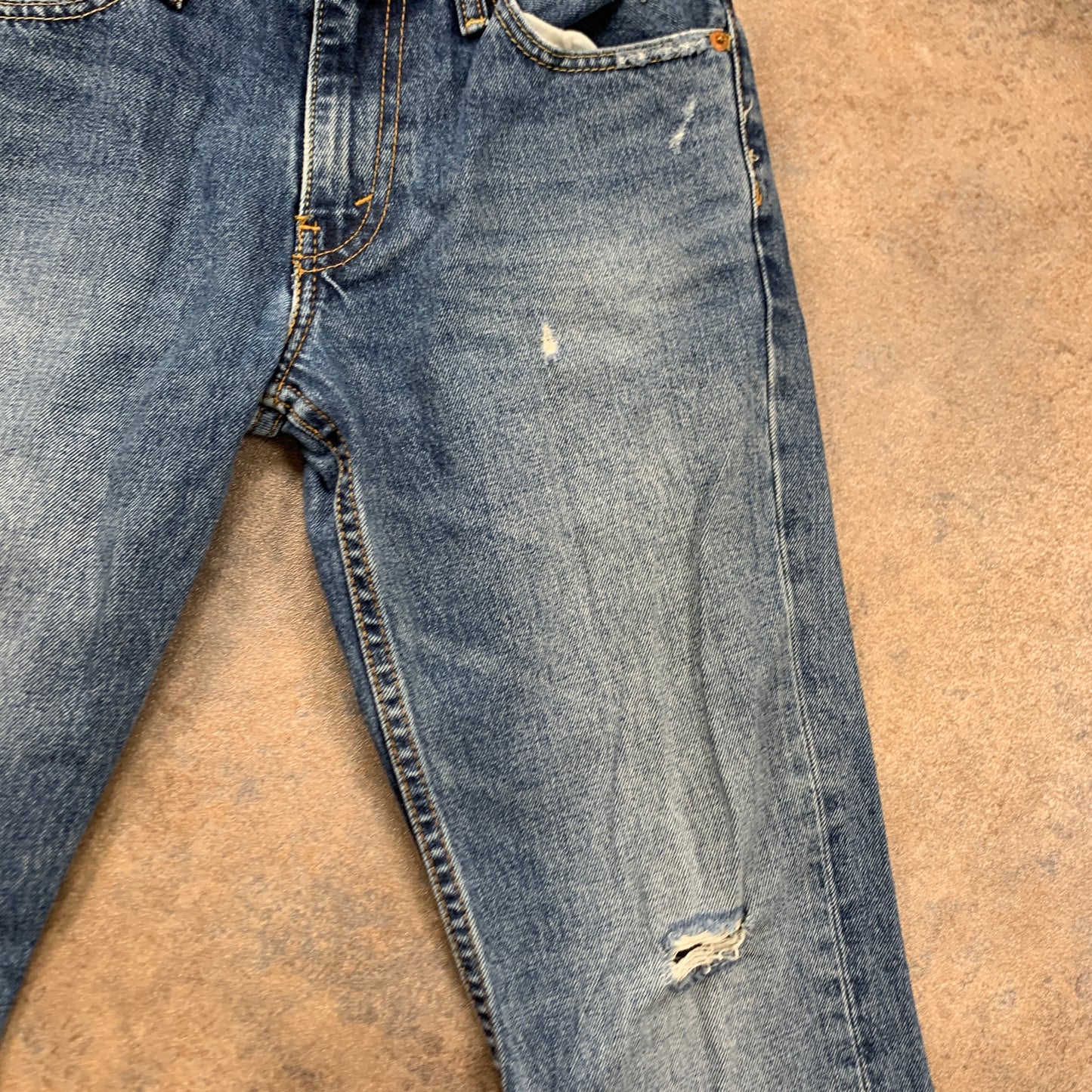 LEVI'S 511 Jeans W30 L31 Mens Slim Fit Blue RIPPED