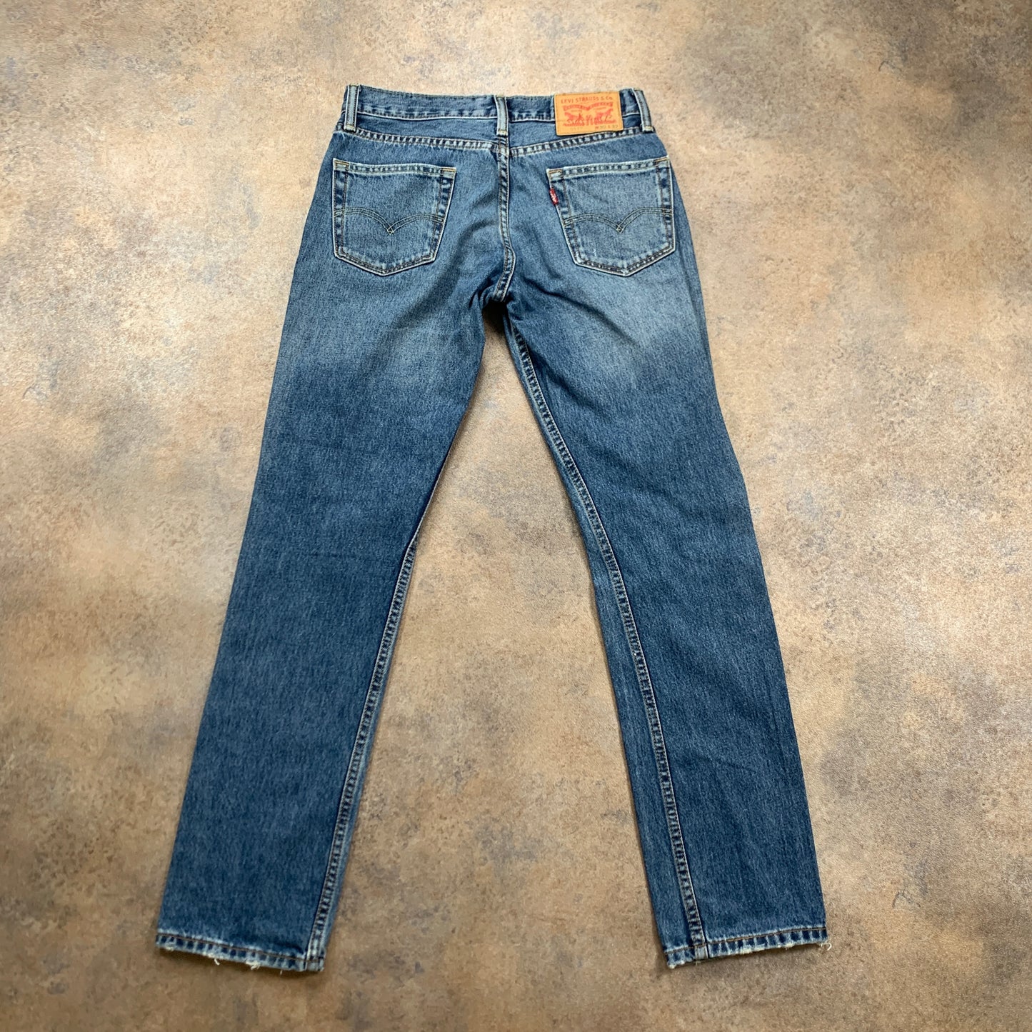 LEVI'S 511 Jeans W30 L31 Mens Slim Fit Blue RIPPED