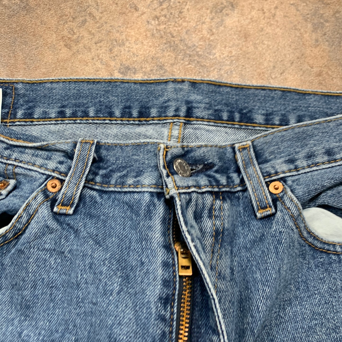 LEVI'S 505 Jeans W36 L32 Mens Regular Fit Straight Blue