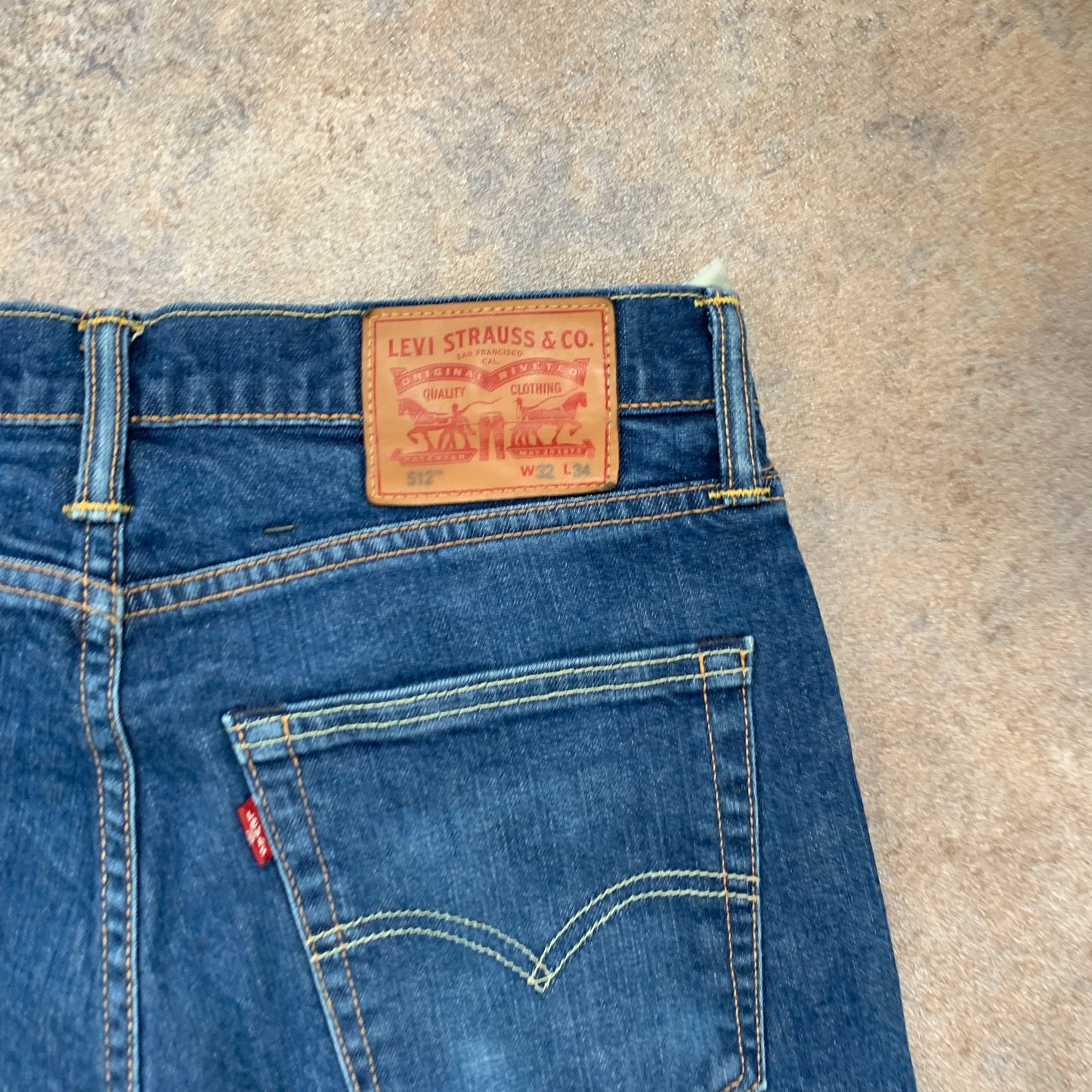 LEVI'S 512 Jeans W32 L32 Mens Slim Fit Tapered Blue