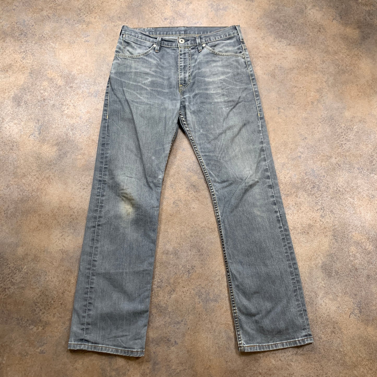 LEVI'S 506 Jeans W30 L30 Mens Regular Fit Straight Grey