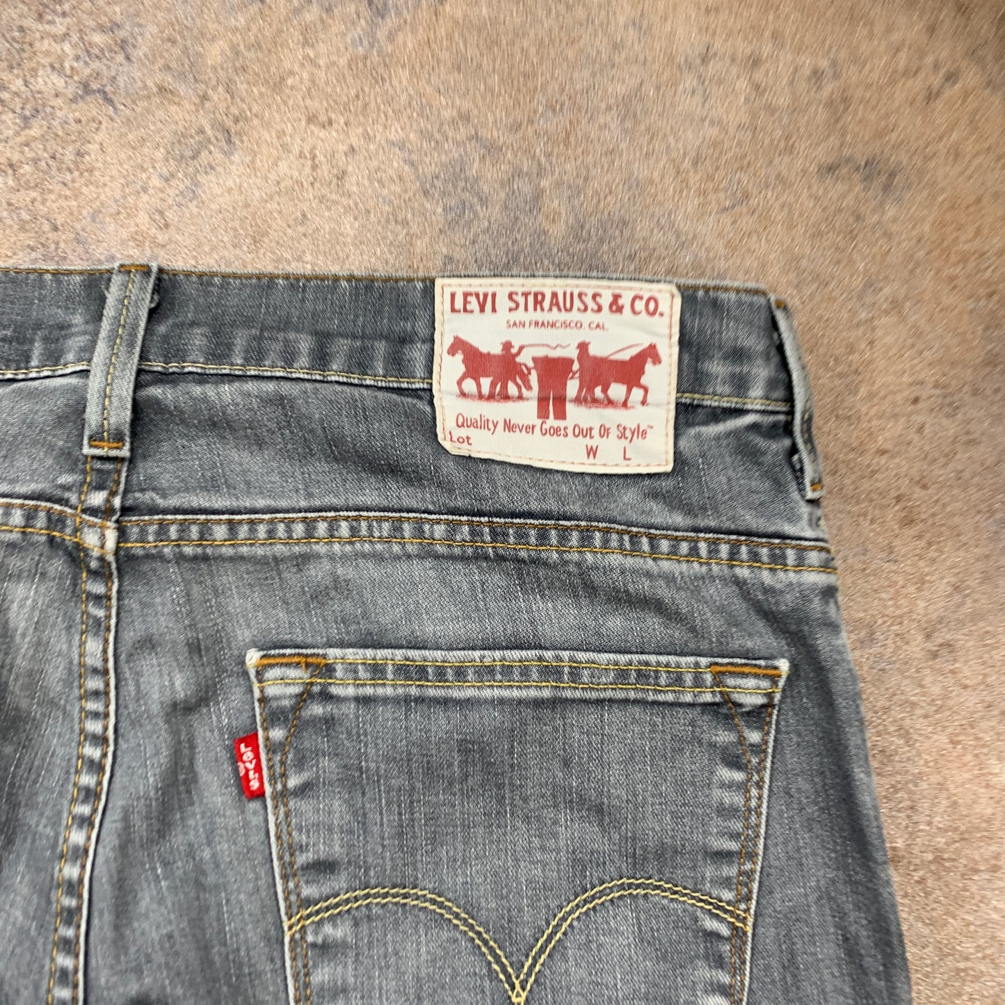 LEVI'S 506 Jeans W30 L30 Mens Regular Fit Straight Grey