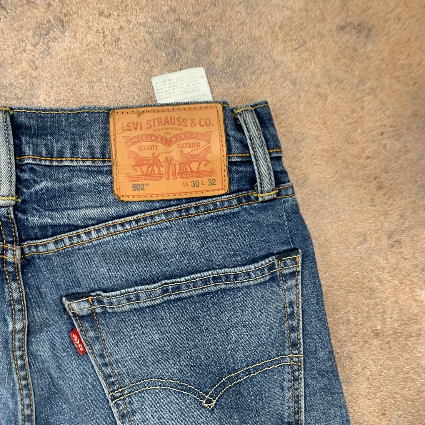 LEVI'S 502 Jeans W30 L30 Mens Slim Fit Tapered Blue