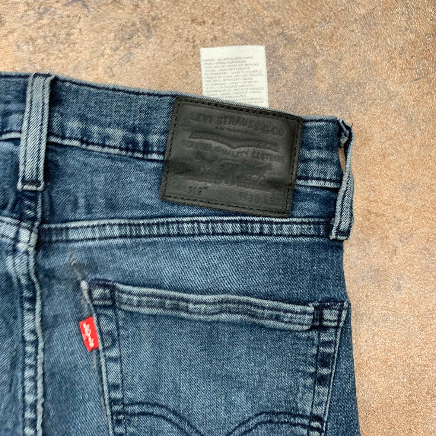 LEVI'S 519 Jeans W28 L31 Mens Skinny Fit Blue