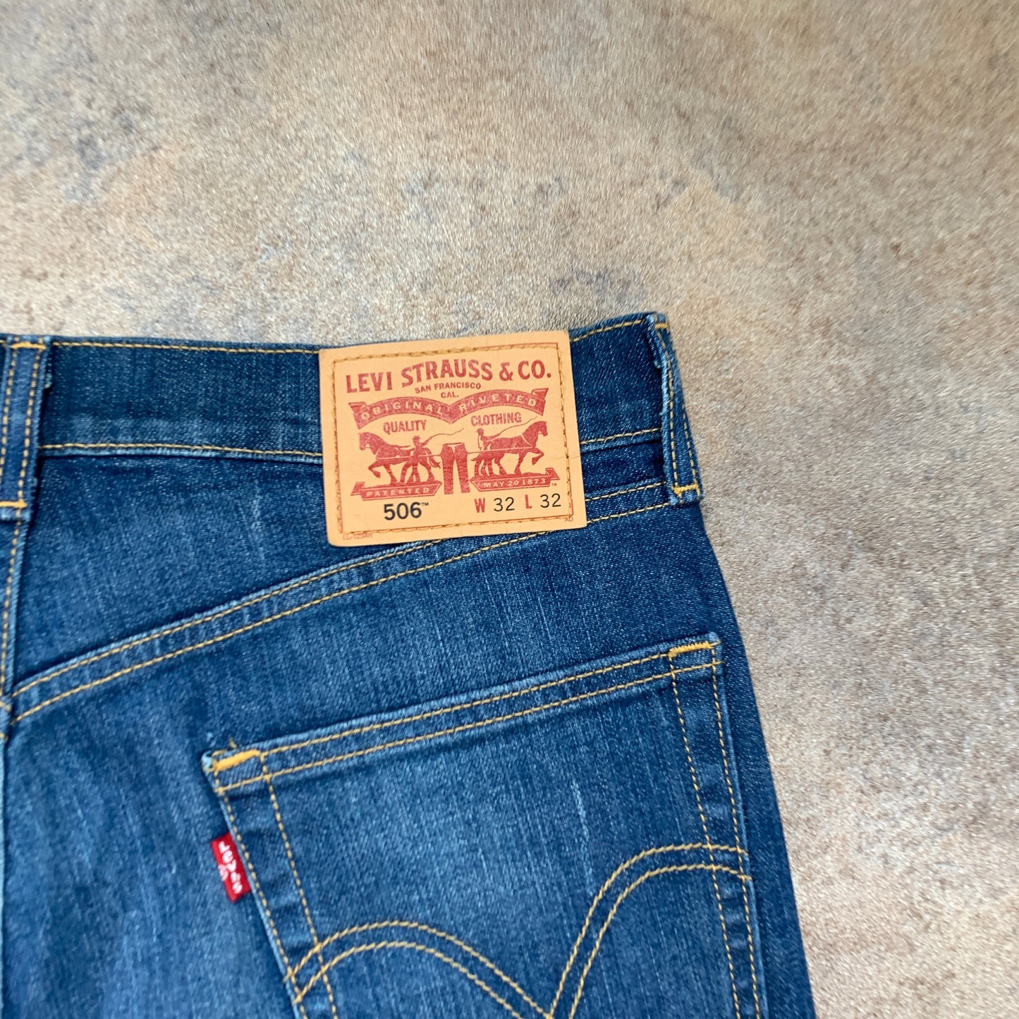 LEVI'S 506 Jeans W32 L32 Mens Regular Fit Straight Blue