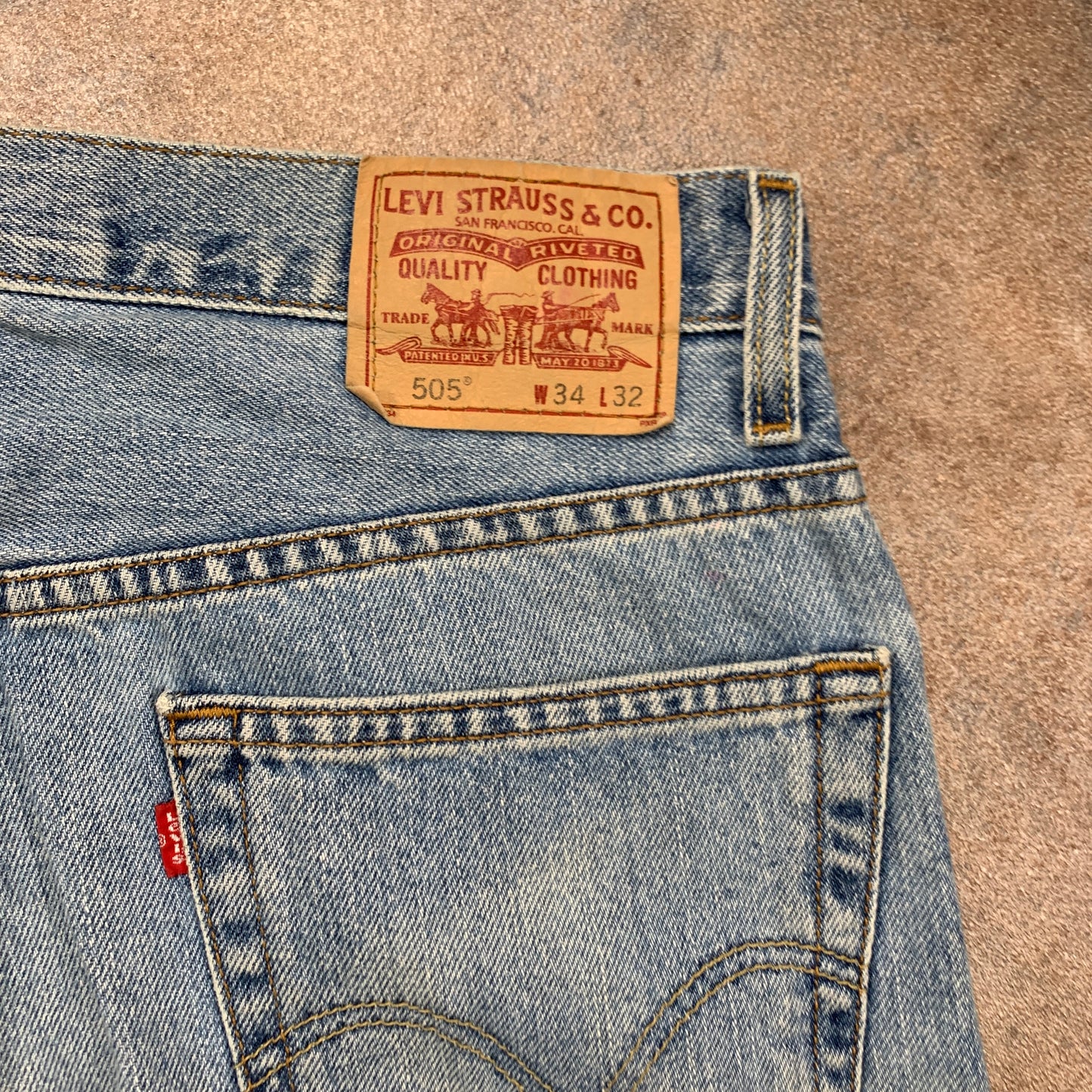 Vintage LEVI'S 505 Jeans W34 L31 Mens Regular Fit Straight Blue